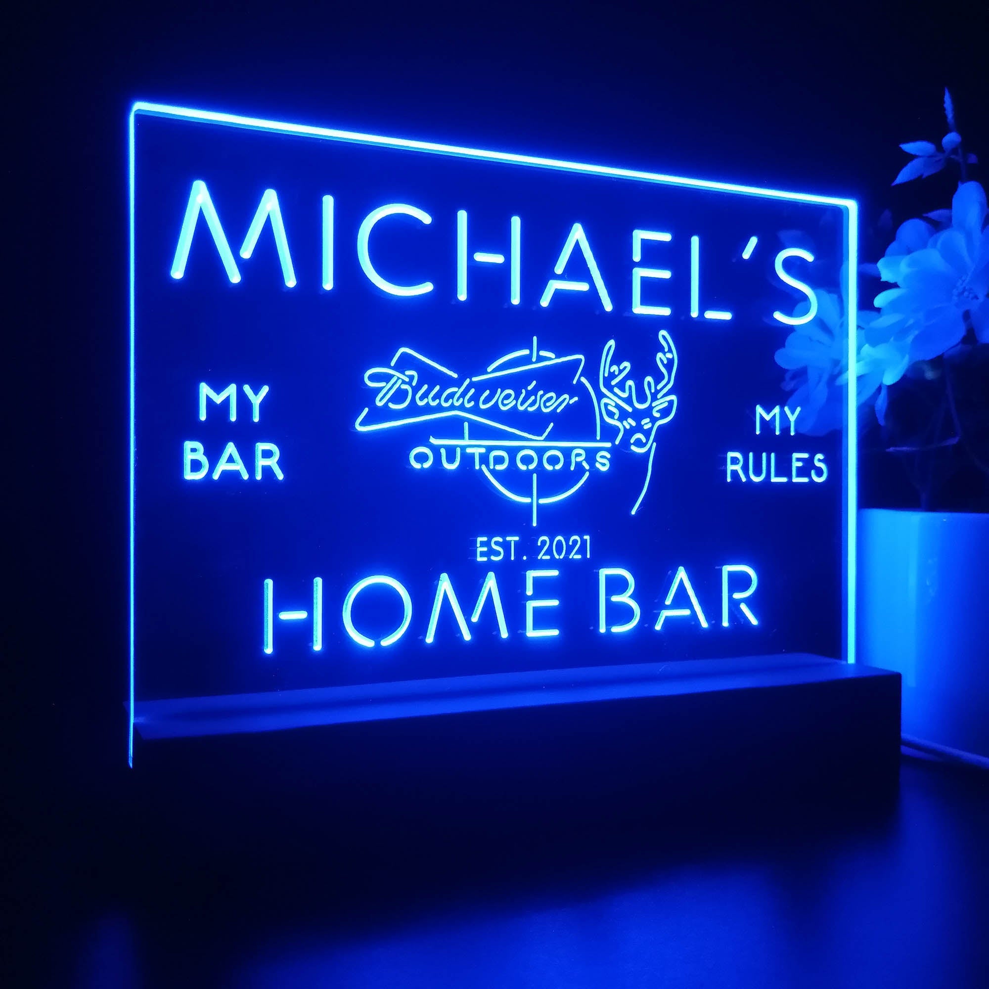 Personalized Budweiser Souvenir Neon LED Night Light Sign