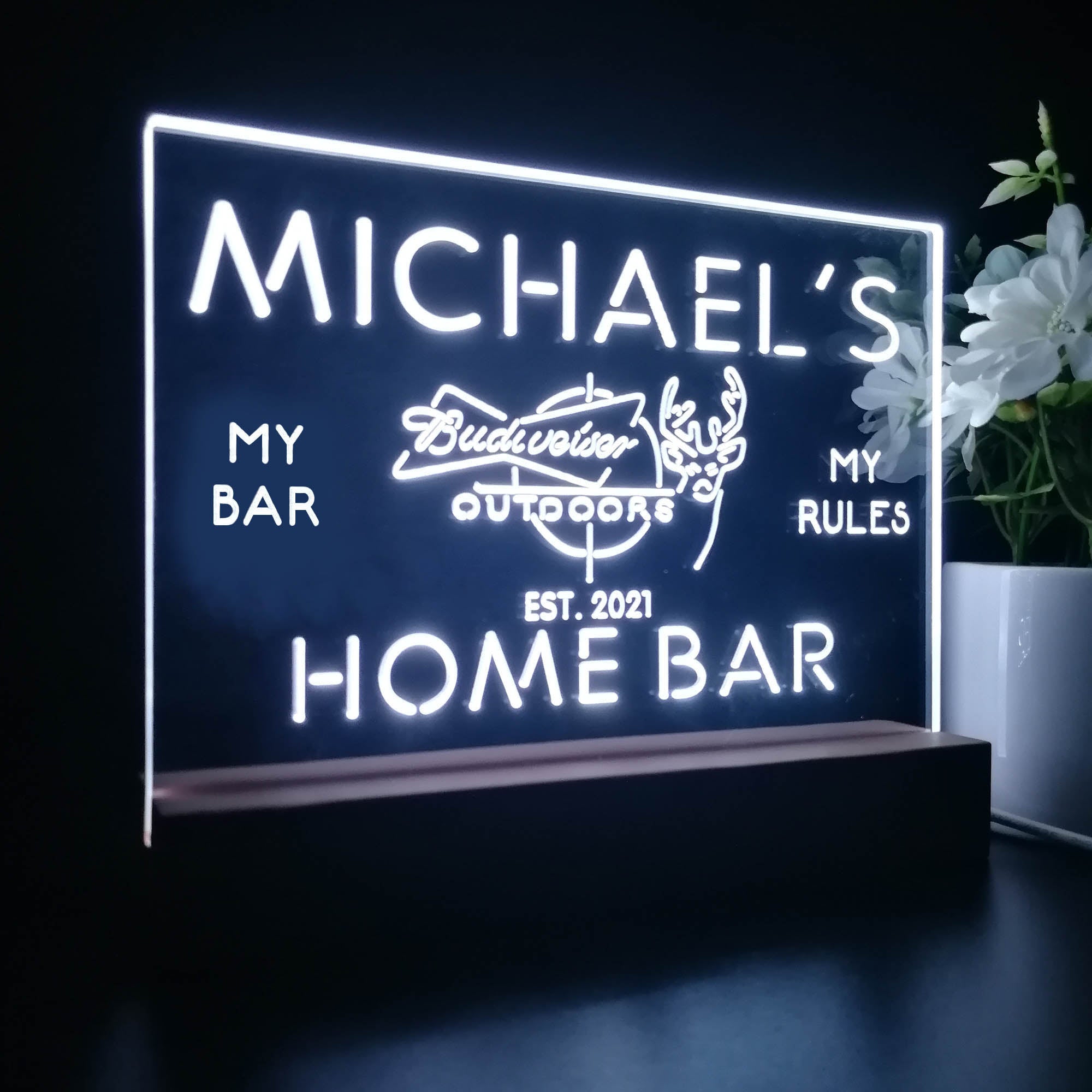 Personalized Budweiser Souvenir Neon LED Night Light Sign