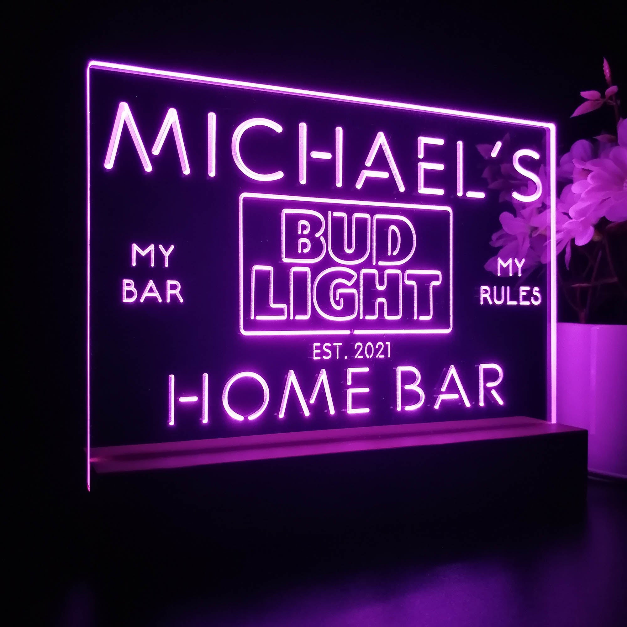 Personalized Bud Light Souvenir Neon LED Night Light Sign