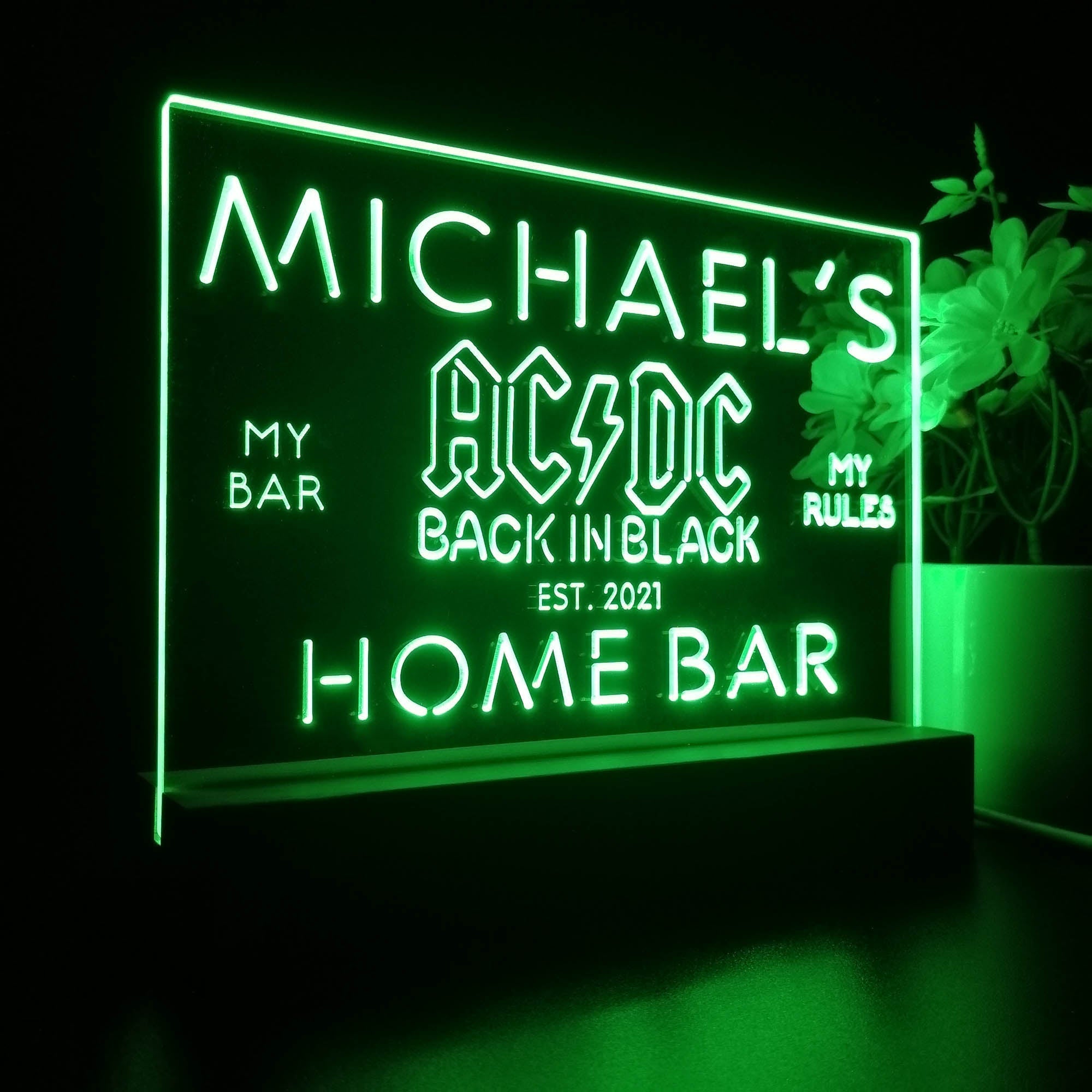 Personalized ACDC,Back In Black Souvenir Neon LED Night Light Sign
