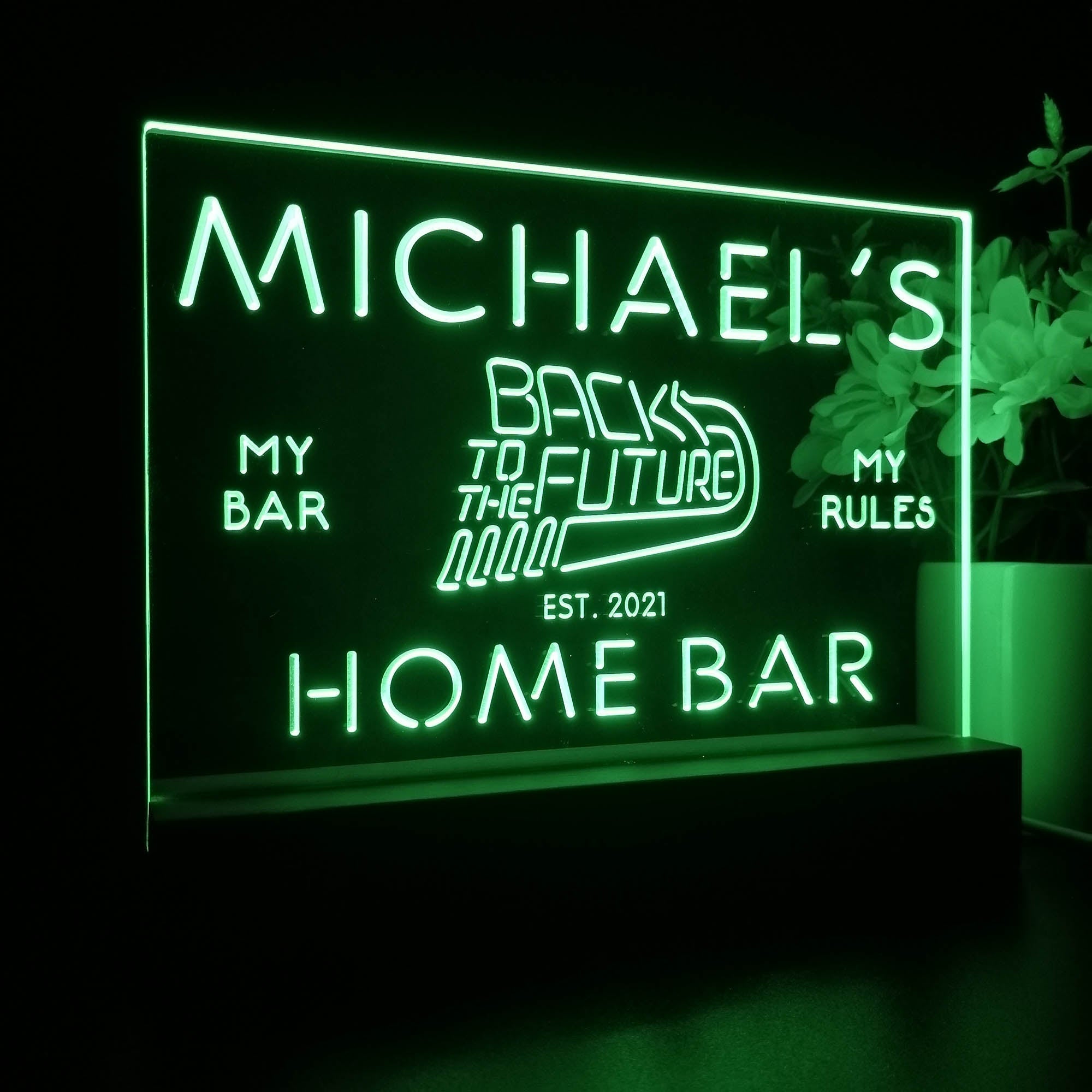 Personalized Back to the Future Souvenir Neon LED Night Light Sign