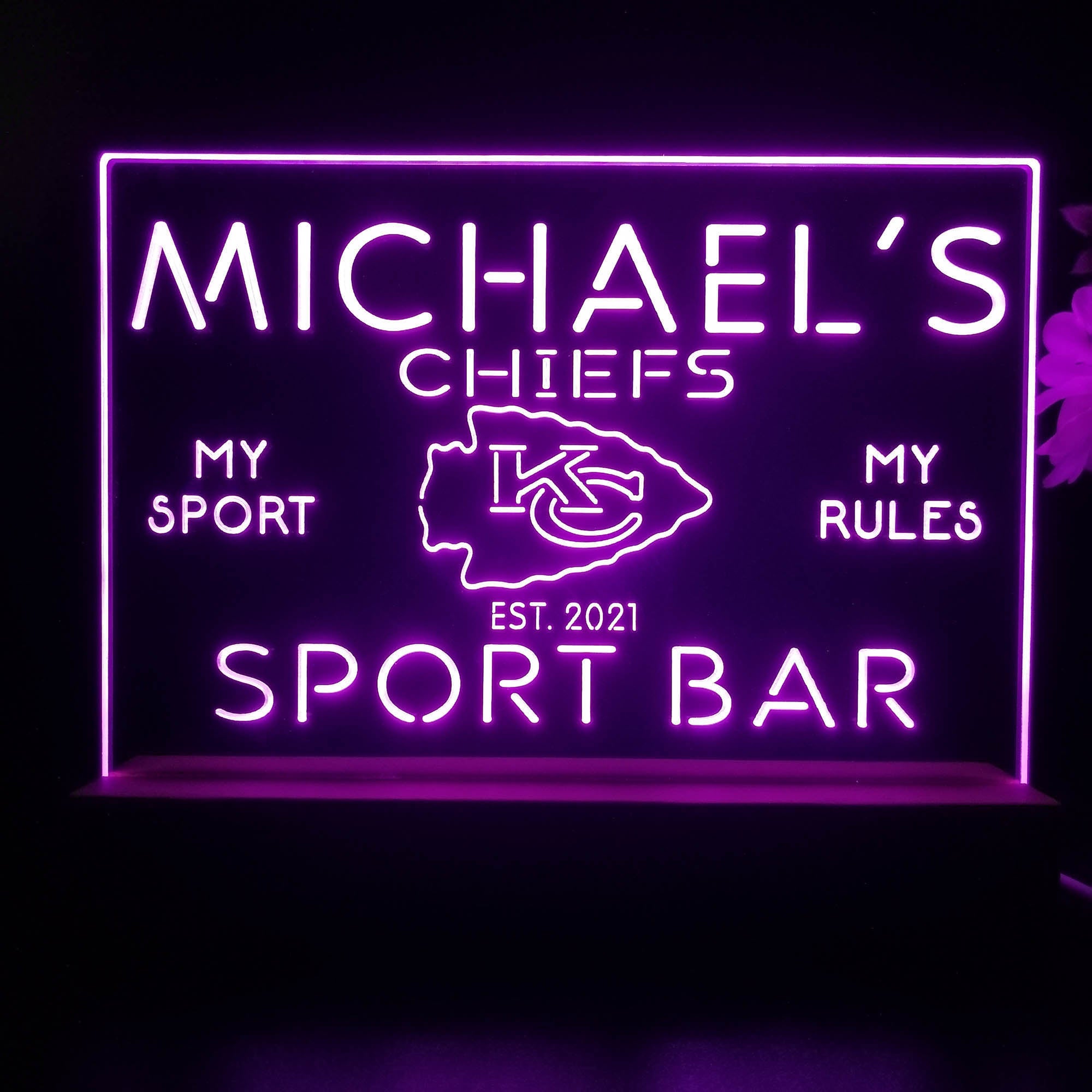 Personalized Kansas Citys Chief Souvenir Neon LED Night Light Sign