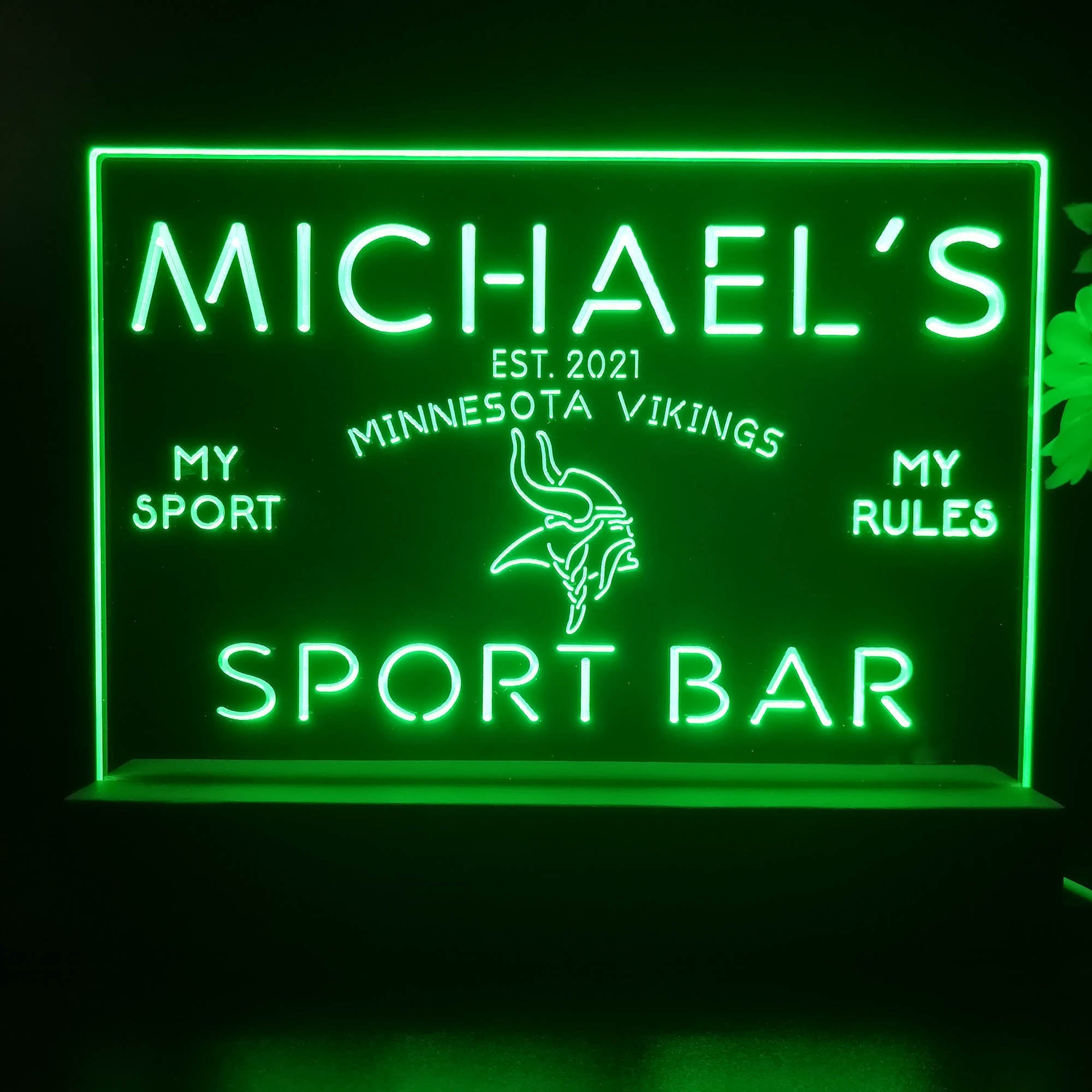 Personalized Minnesotas Viking Souvenir Neon LED Night Light Sign