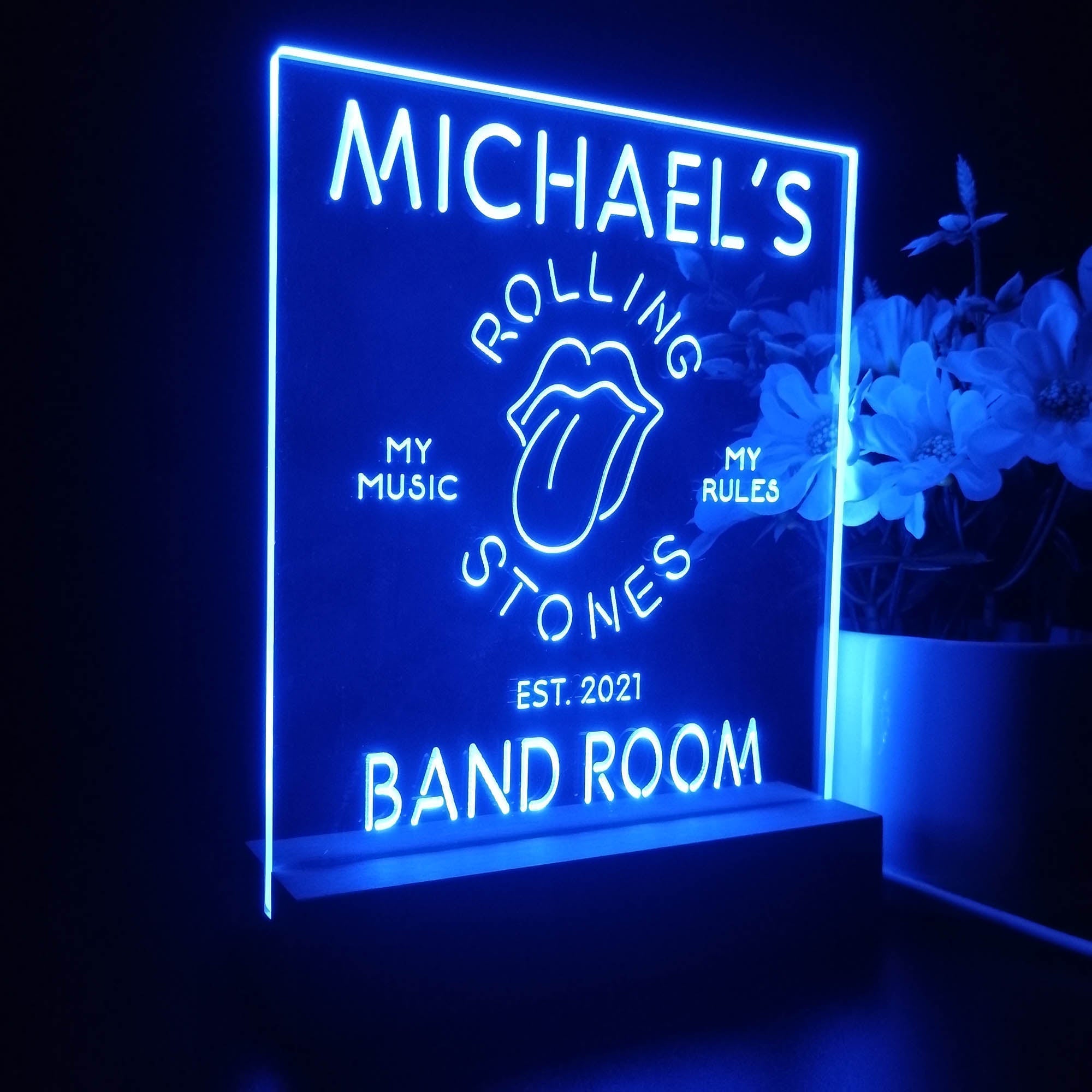 Personalized Rolling Stone Souvenir Neon LED Night Light Sign
