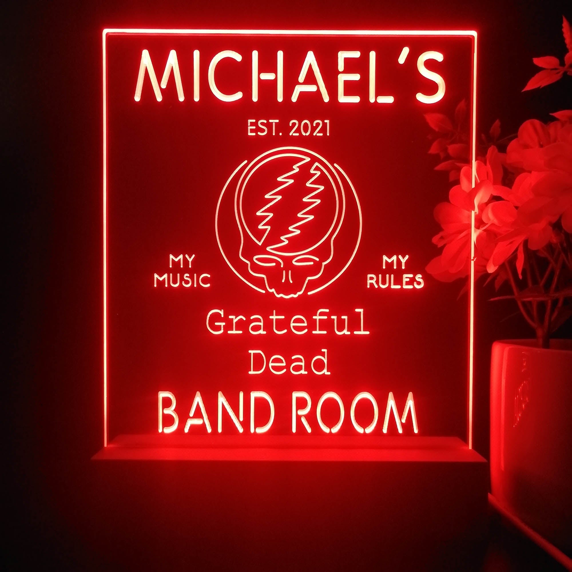 Personalized Grateful Dead Souvenir Neon LED Night Light Sign