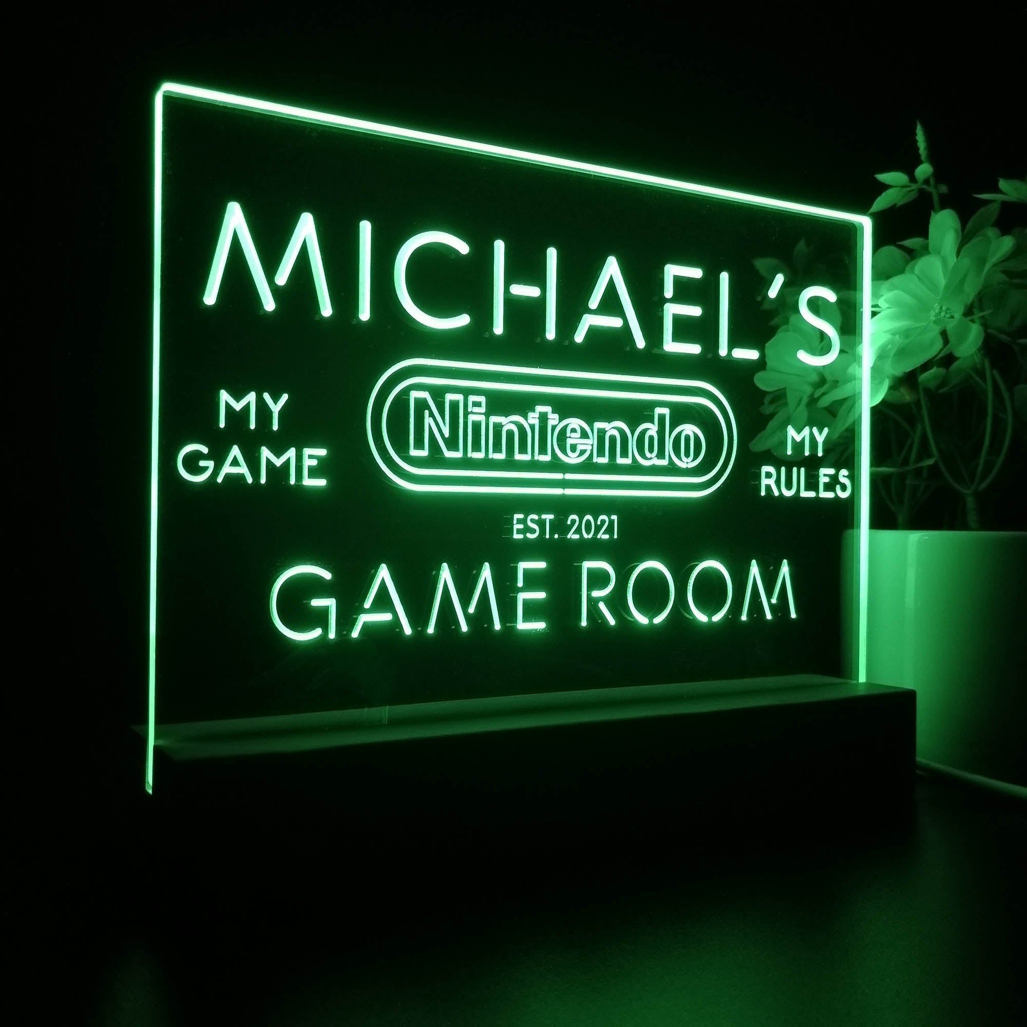 Personalized Nintendo Souvenir Neon LED Night Light Sign