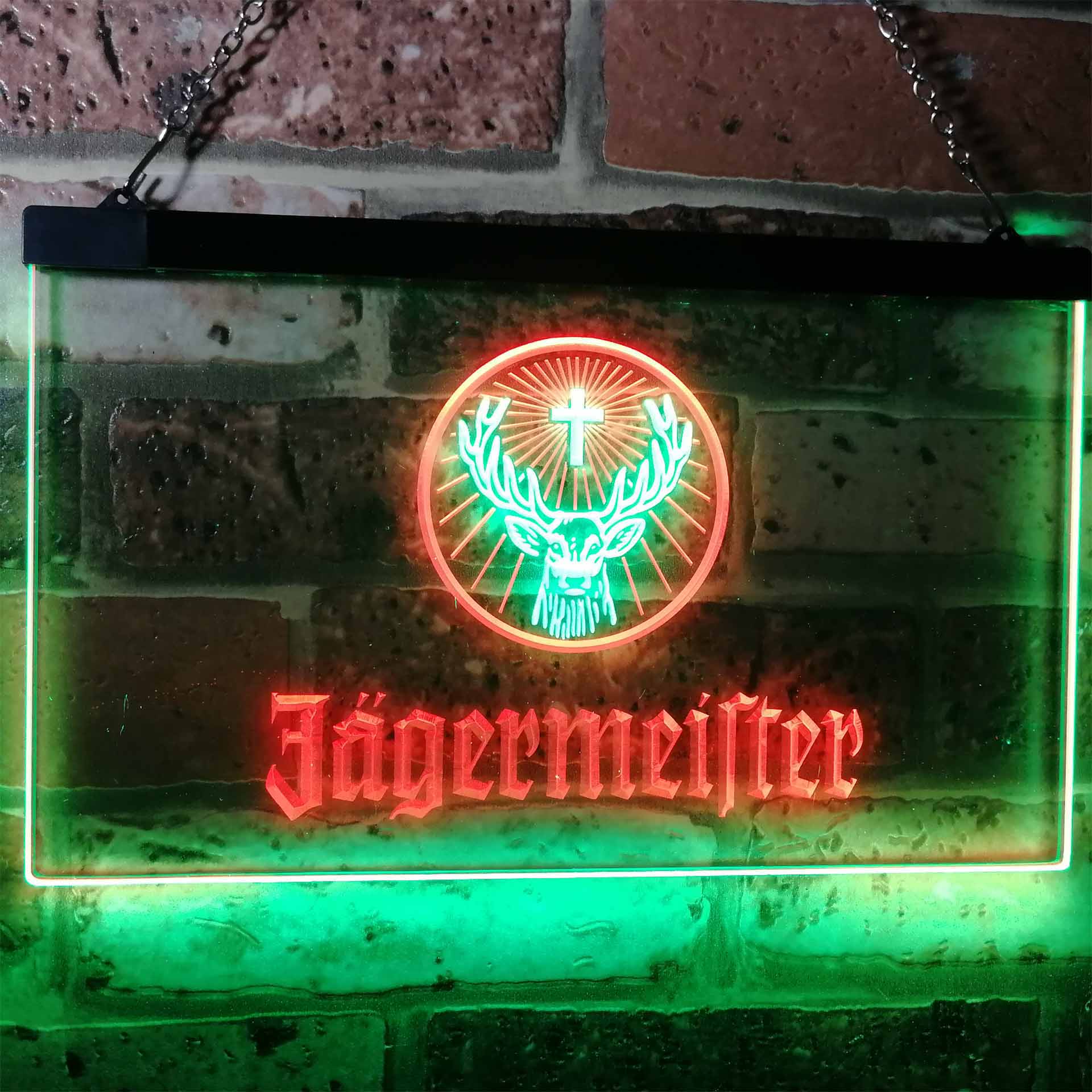 Jagermeister Deer Drink Bar Dual Color LED Neon Sign ProLedSign