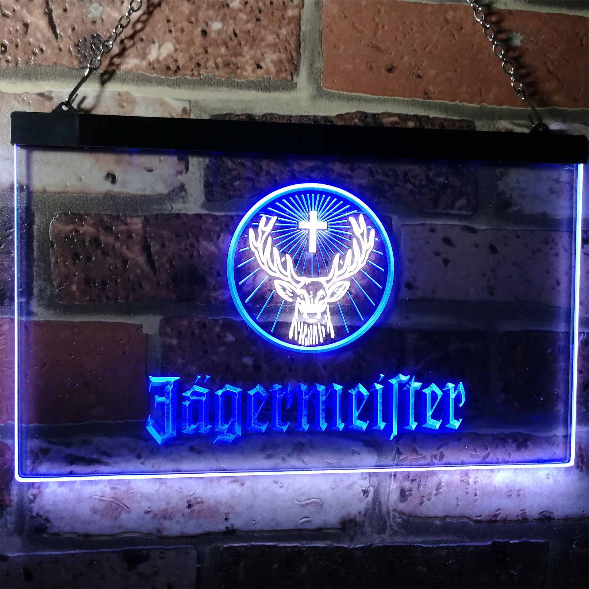 Jagermeister Deer Drink Bar Dual Color LED Neon Sign ProLedSign