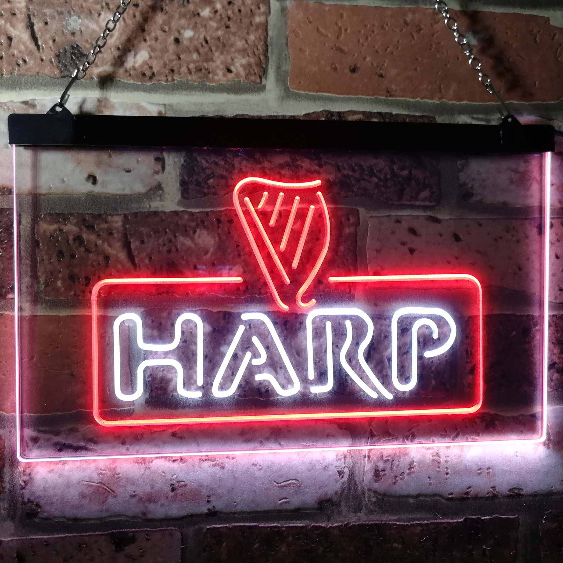 Harp Beer Bar Dual Color LED Neon Sign ProLedSign