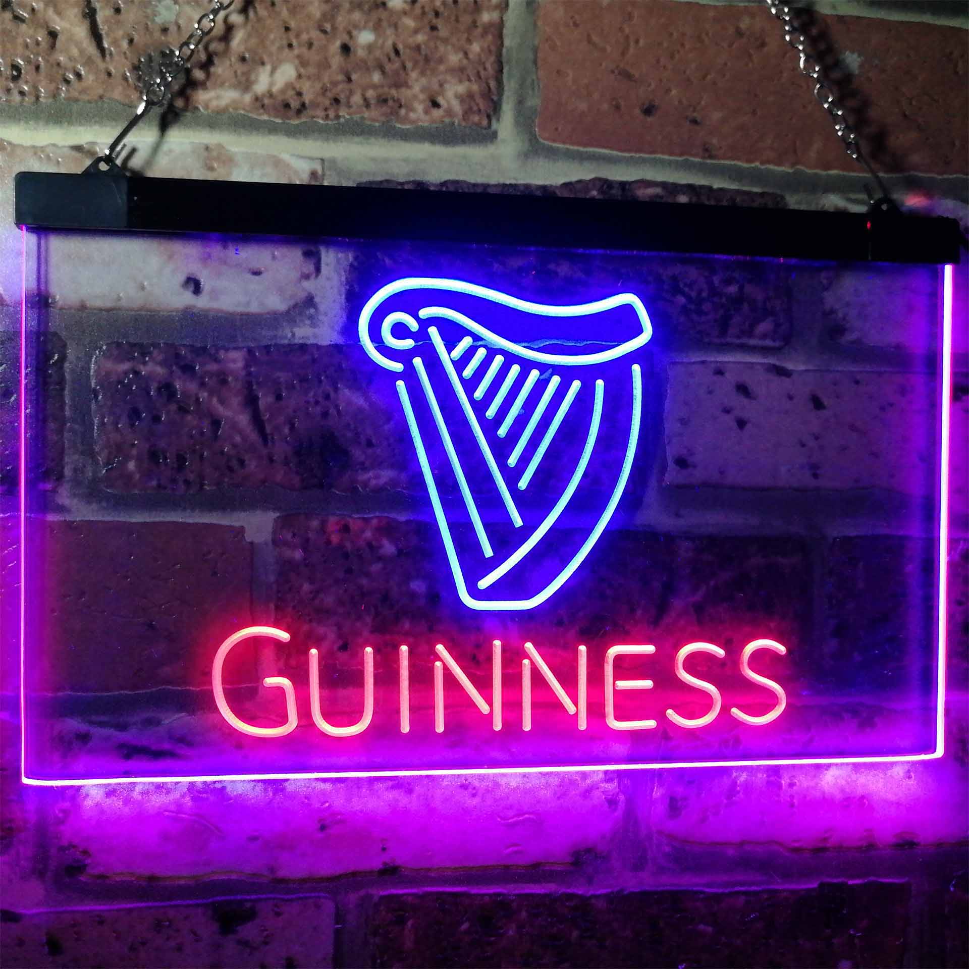 Guinness Ale Beer Bar Dual Color LED Neon Sign ProLedSign