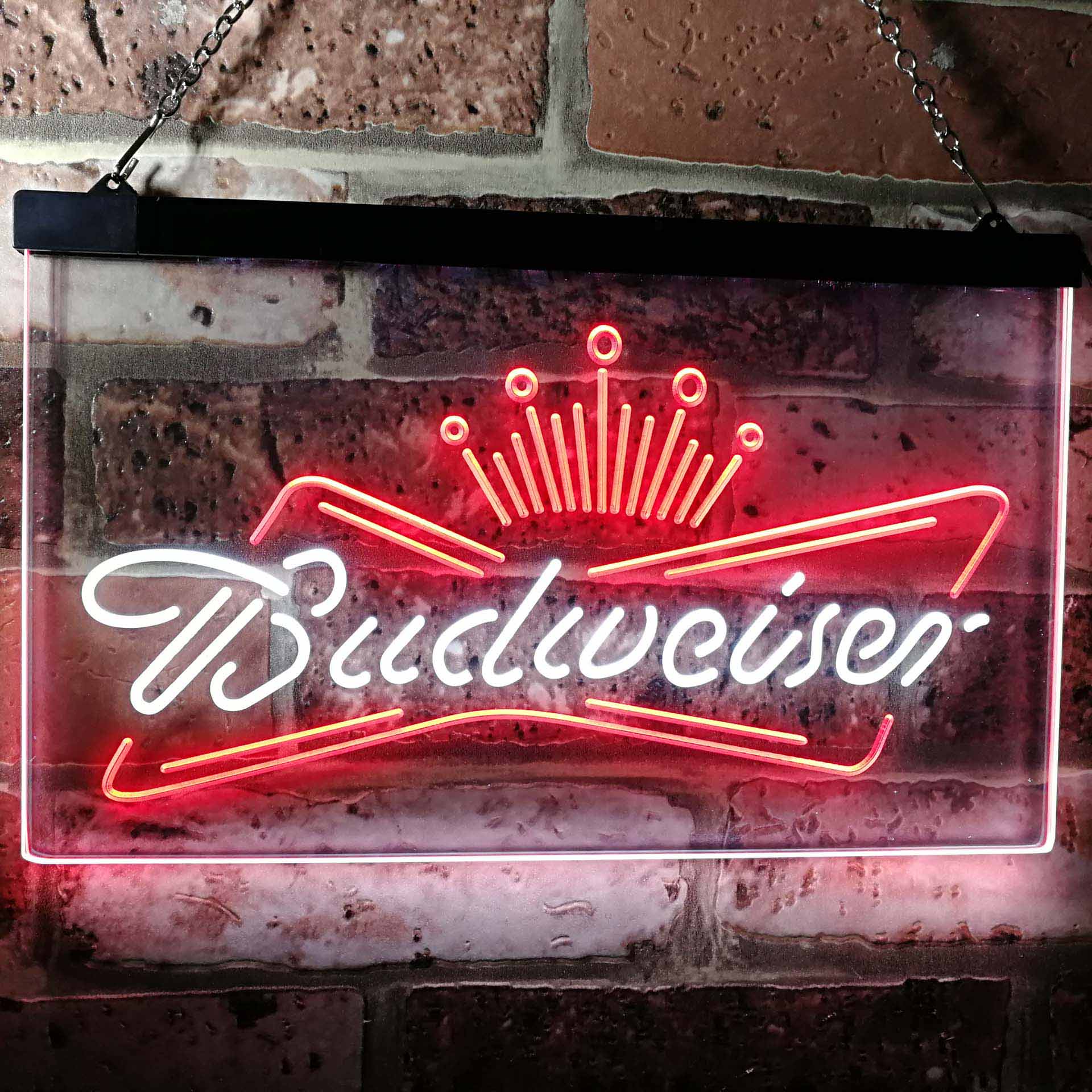 Budweiser King Beer Bar Dual Color LED Neon Sign ProLedSign