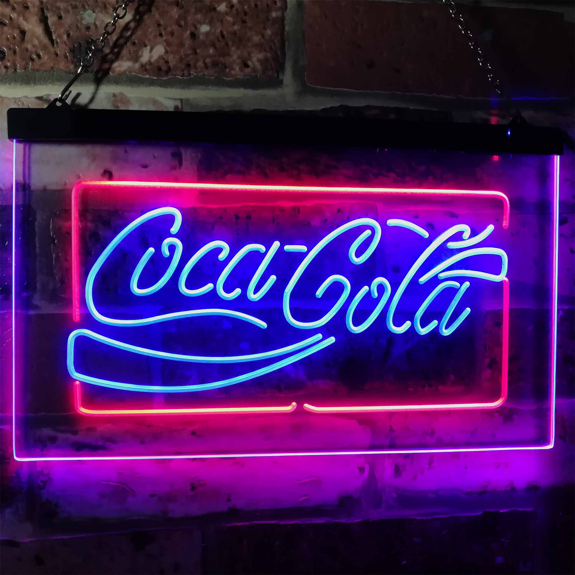 Coca Cola Soft Drink Bar Dual Color LED Neon Sign ProLedSign