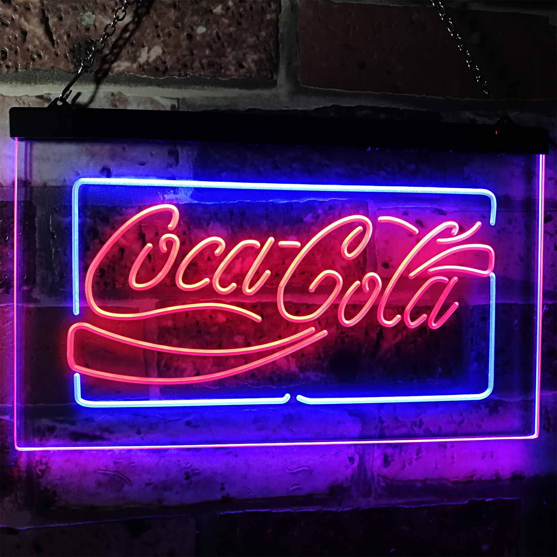 Coca Cola Soft Drink Bar Dual Color LED Neon Sign ProLedSign