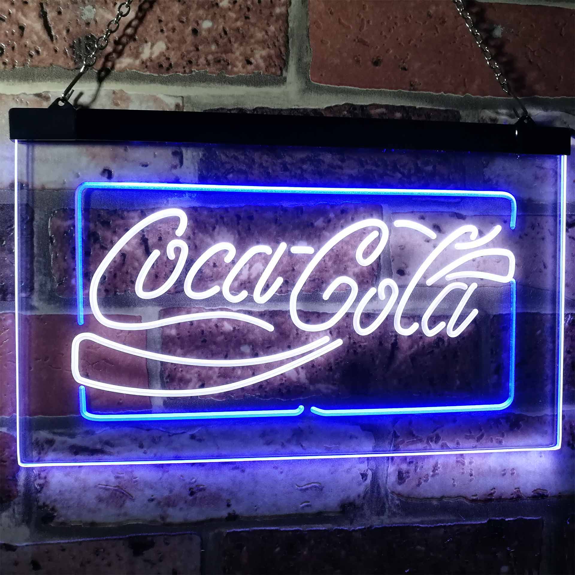 Coca Cola Soft Drink Bar Dual Color LED Neon Sign ProLedSign