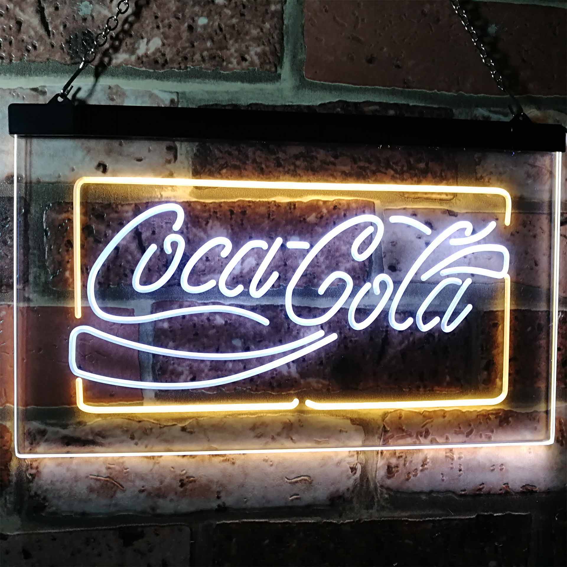 Coca Cola Soft Drink Bar Dual Color LED Neon Sign ProLedSign