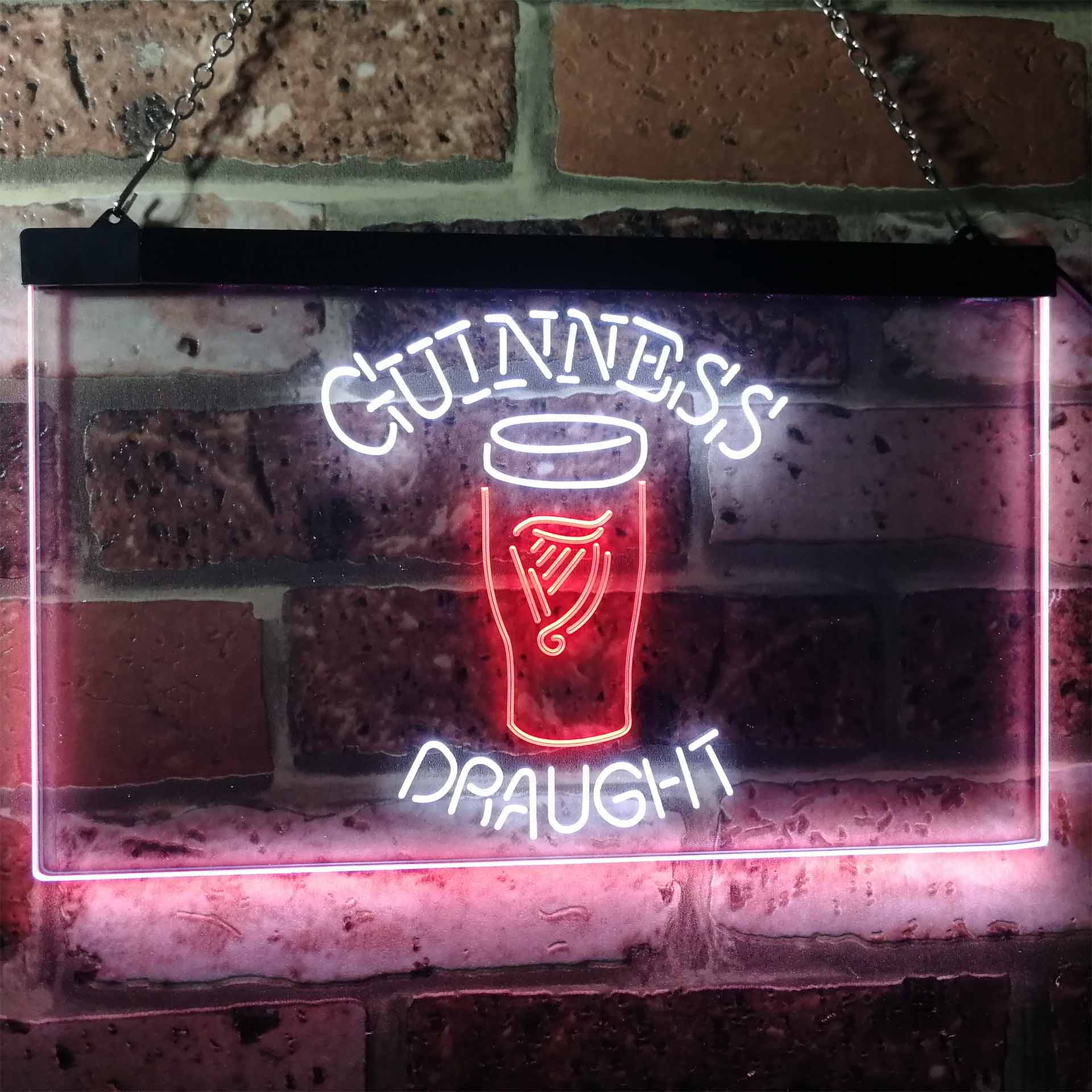 Guinness Draught Ale Beer Bar Neon-Like LED Sign