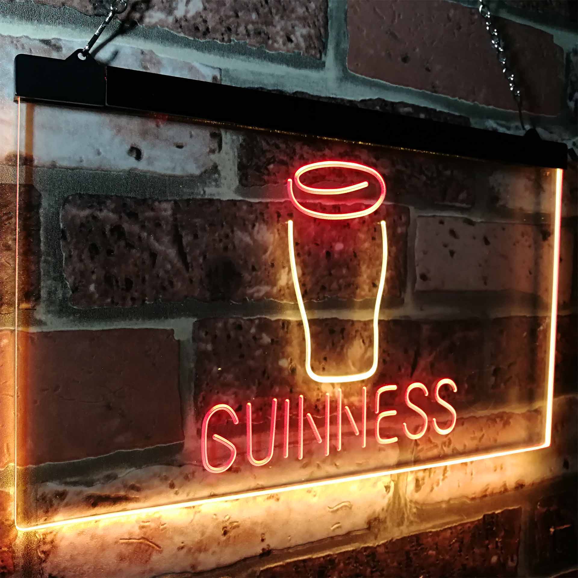 Guinness Glass Beer on tap Bar Decor Neon-Like LED Sign