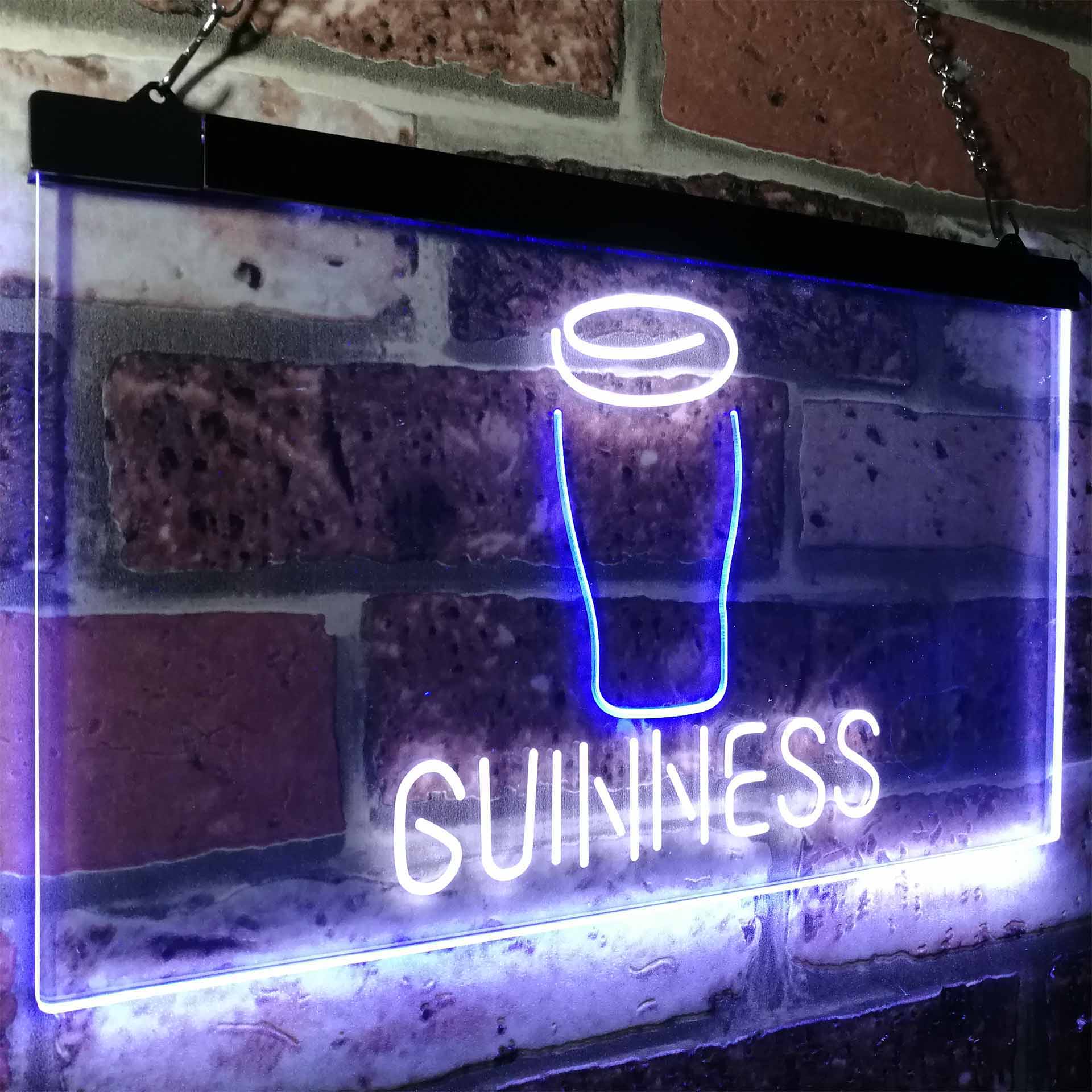 Guinness Glass Beer on tap Bar Decor Neon-Like LED Sign