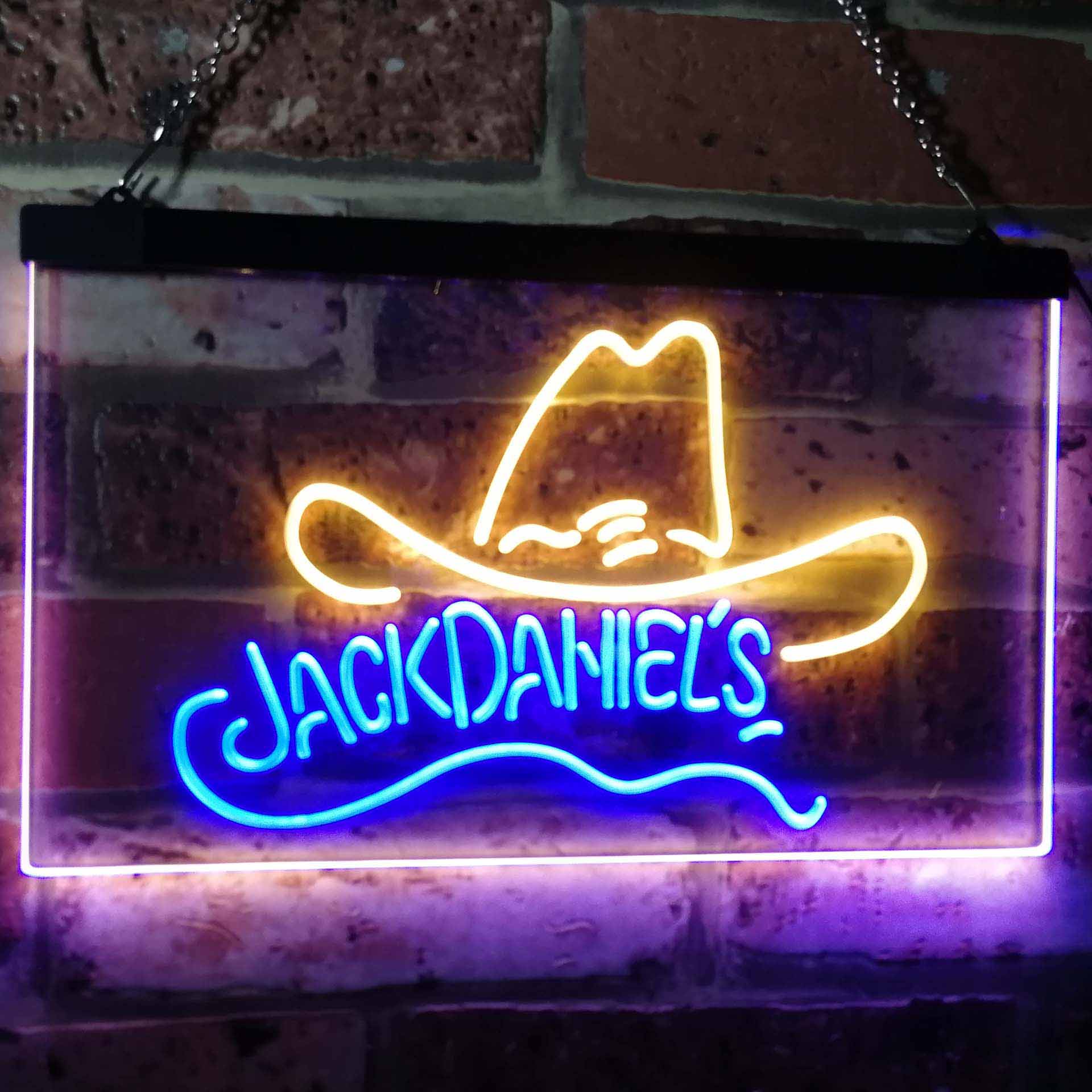 Jack Daniel's Hat Home Bar Neon LED Sign