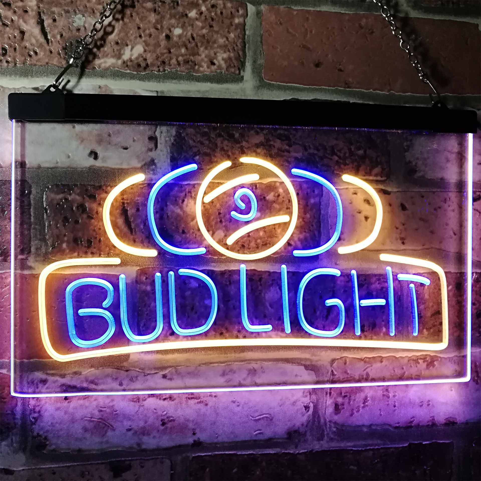 Bud Light Bud Light Pool Room 9 Ball Snooker Billiard Neon-Like LED Sign