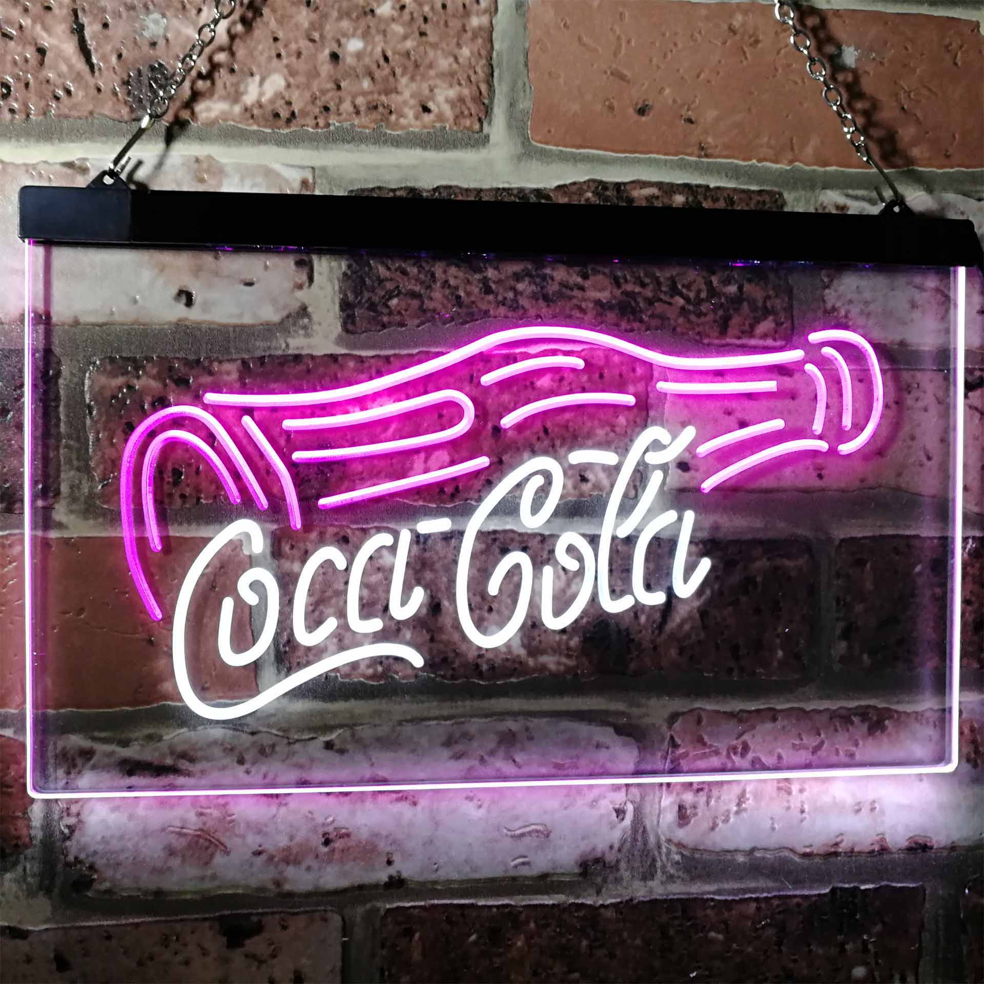 Coca Cola Bottle Drink Bar Dual Color LED Neon Sign ProLedSign