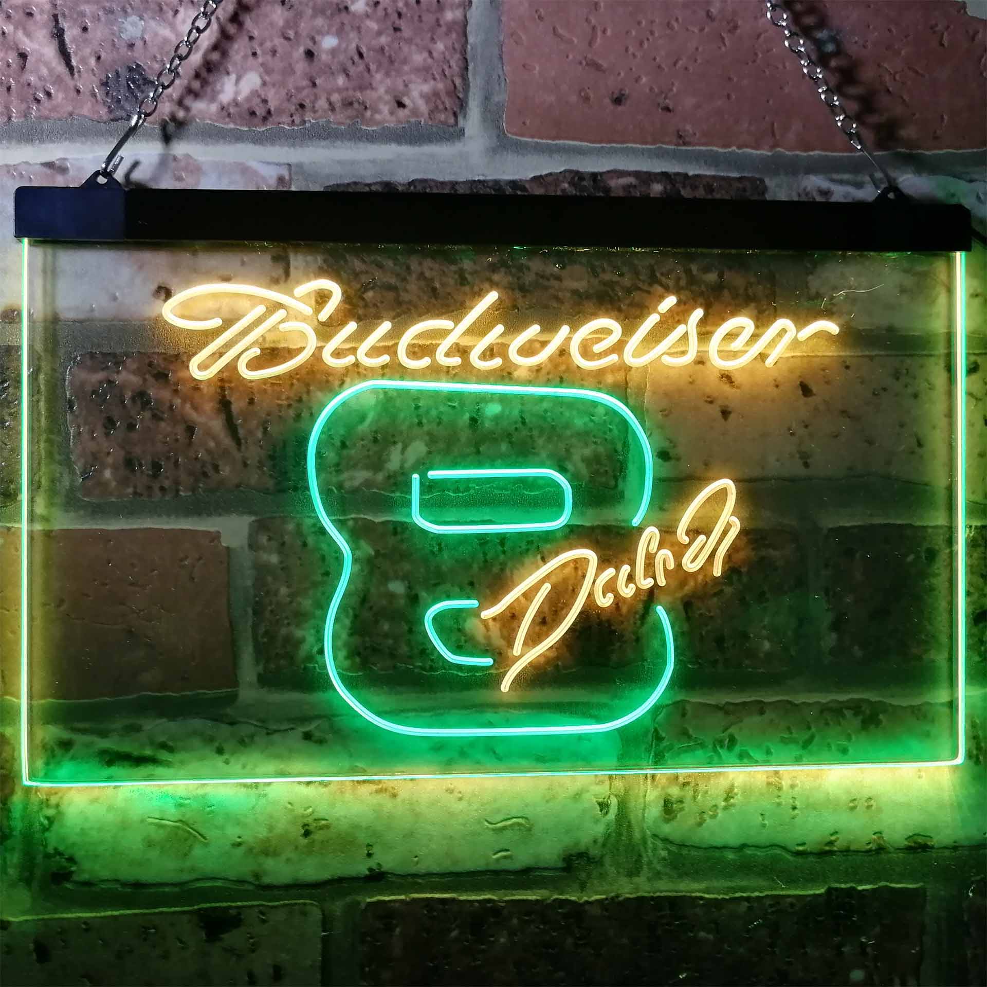 Budweiser Dale Jr. #8 Racing Car Bar Decor Neon-Like LED Sign