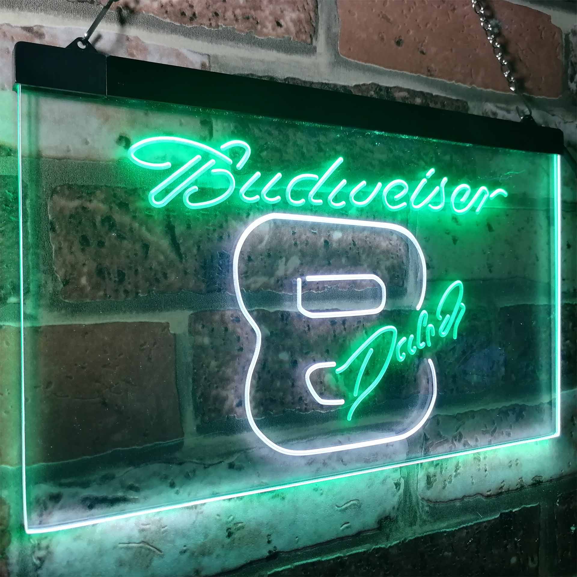 Budweiser Dale Jr. #8 Racing Car Bar Decor Neon-Like LED Sign