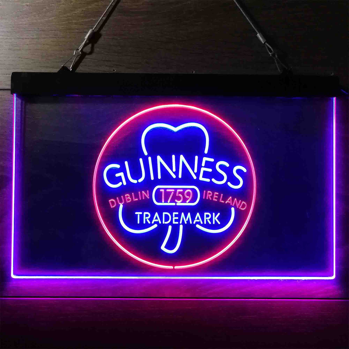 Guinness Shamrock Dublin Ireland 1759 Neon-Like LED Sign Neon Bar Pub ...
