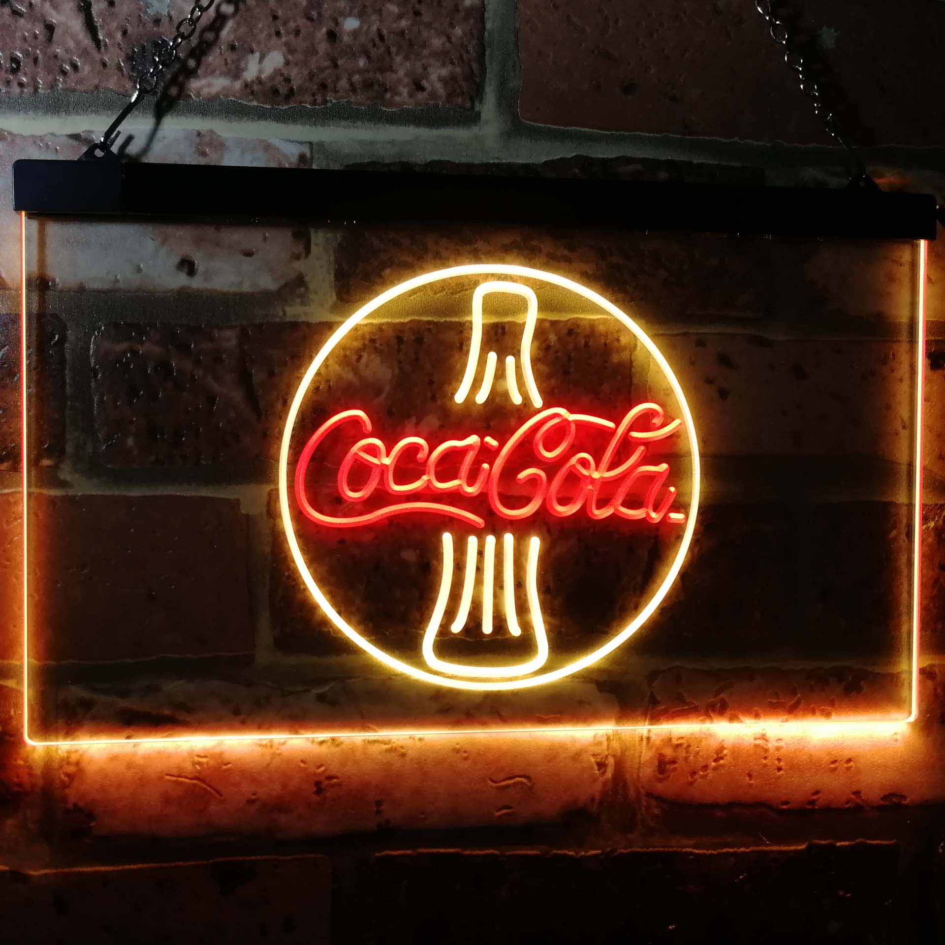 Coca Cola Coke Bottle Bar Dual Color LED Neon Sign ProLedSign