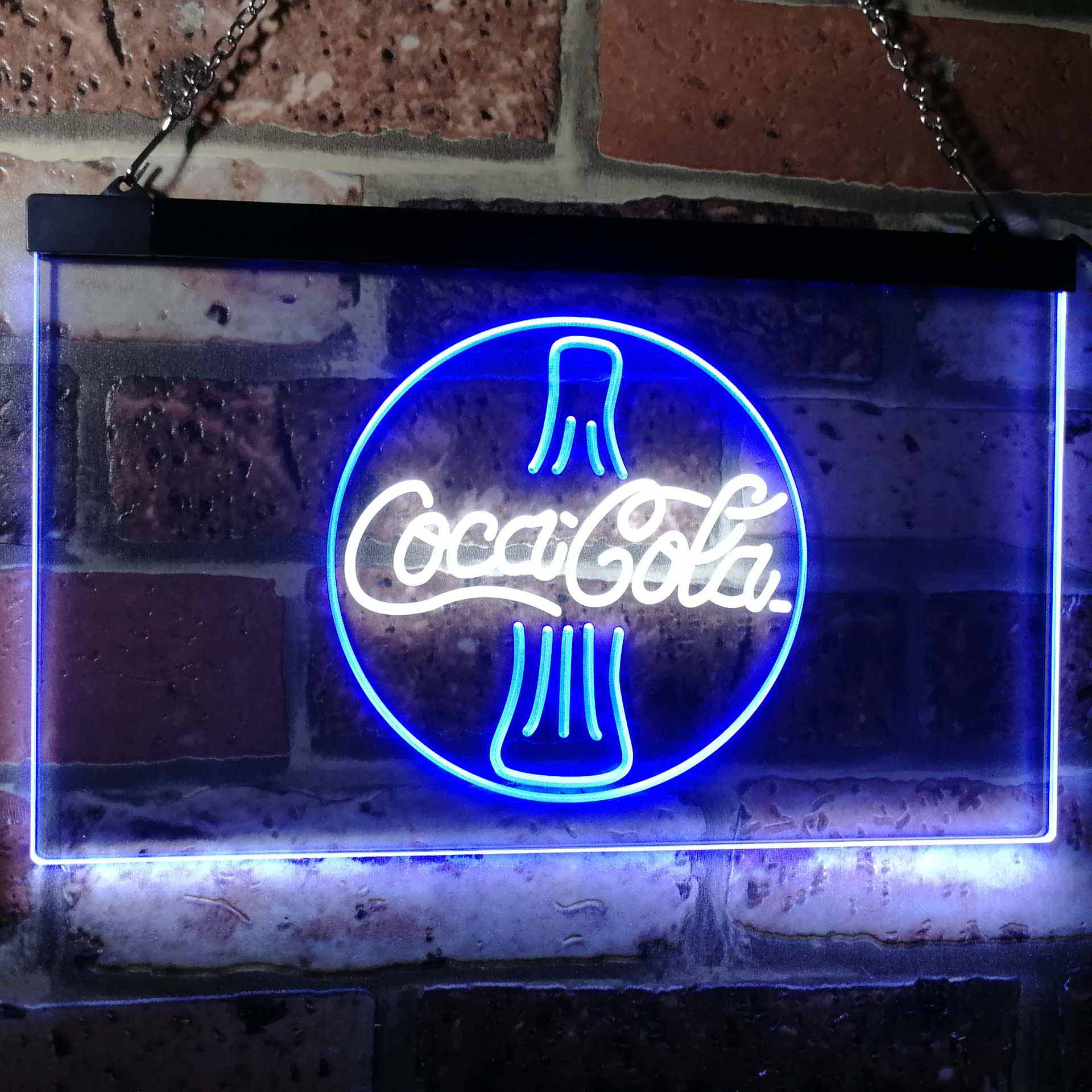 Coca Cola Coke Bottle Bar Dual Color LED Neon Sign ProLedSign