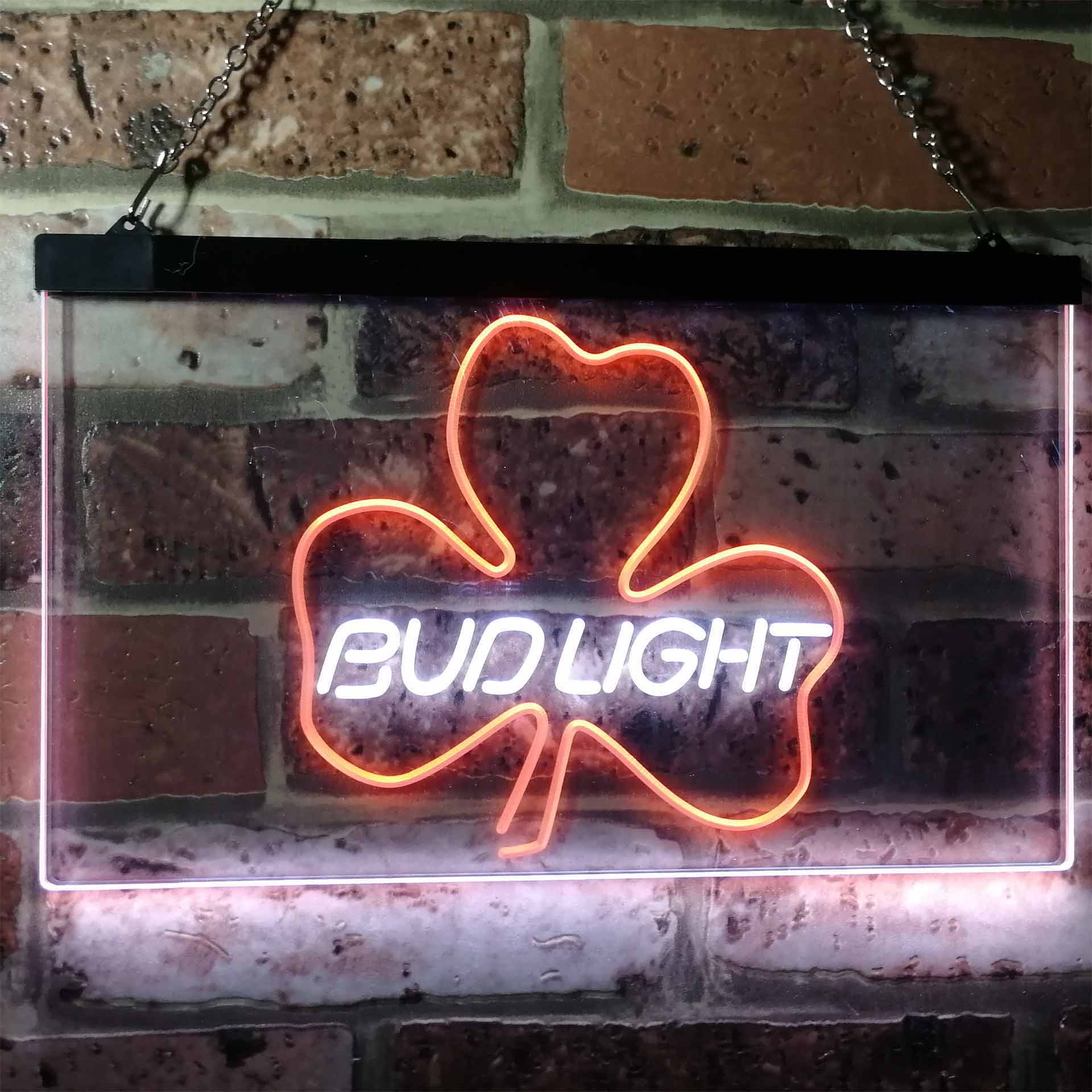 Bud Light Shamrock Beer Bar Neon-Like LED Sign