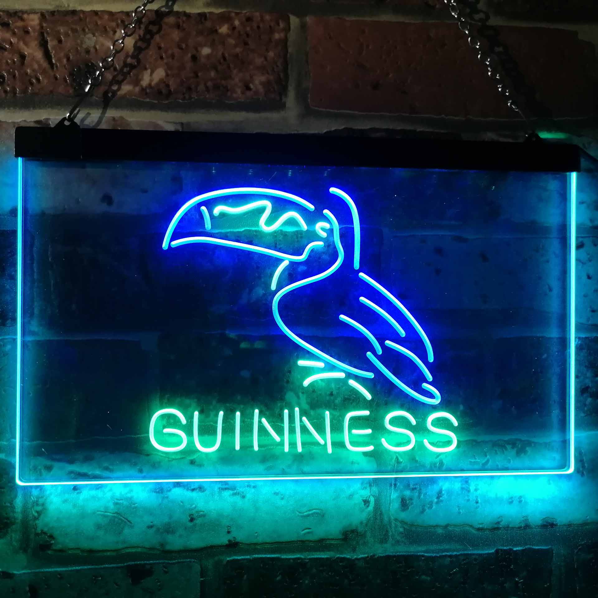 Guinness Toucan Stout Draught Beer Bar Decor Neon-Like LED Sign