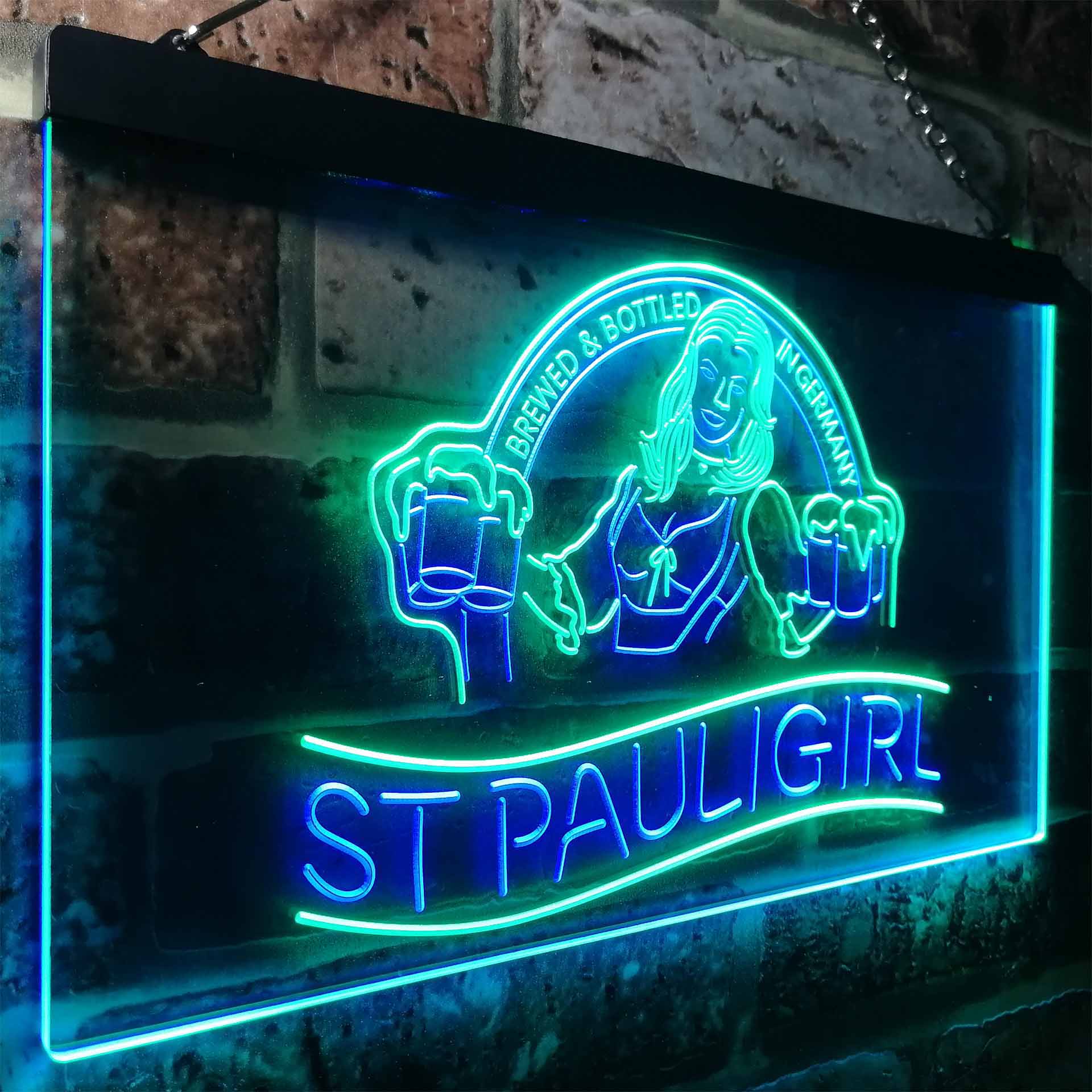 St. Paul Girl Beer Bar Man Cave Neon-Like LED Sign