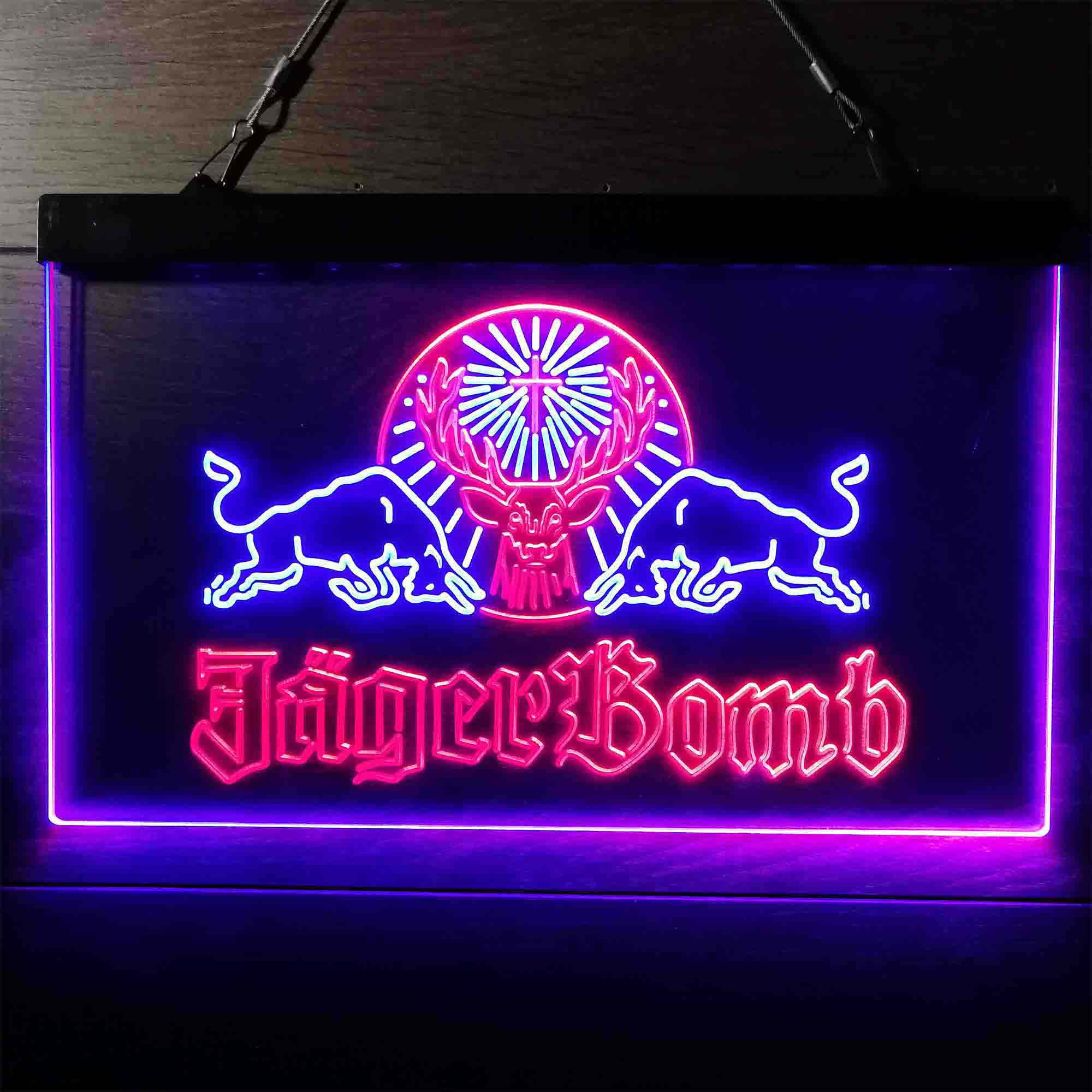 Jagerbomb Bull Shot Neon-Like LED Sign