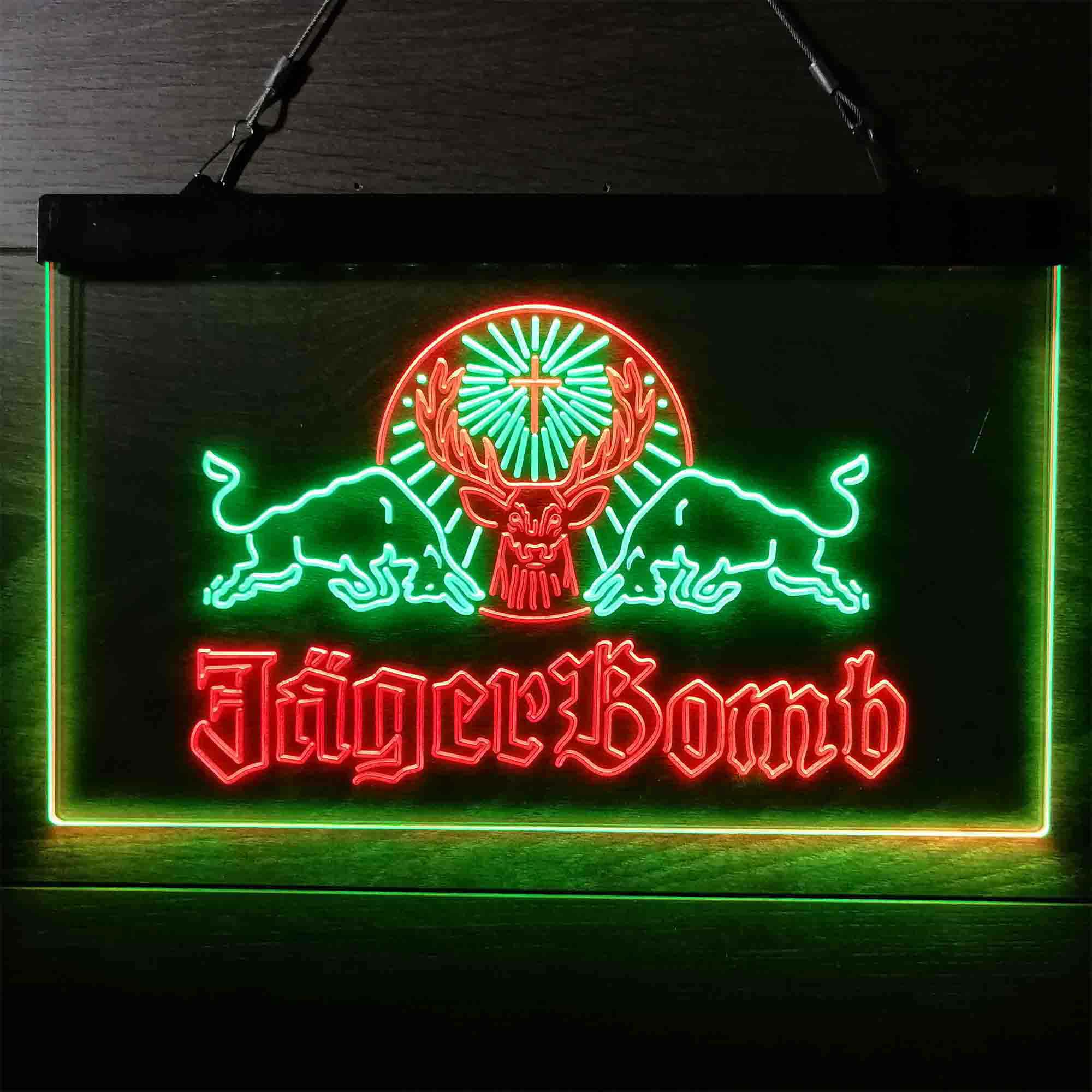 Jagerbomb Bull Shot Neon-Like LED Sign