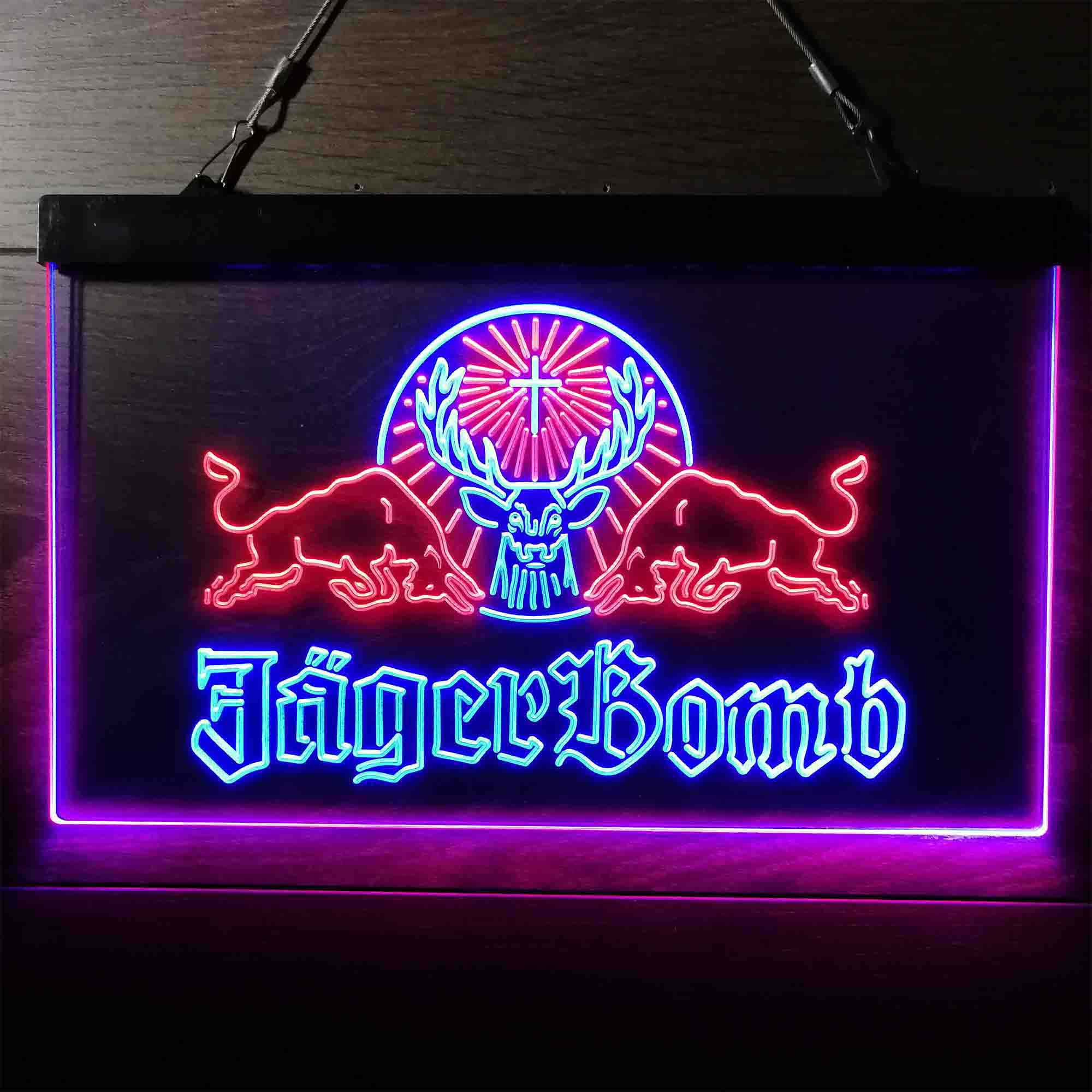 Jagerbomb Bull Shot Neon-Like LED Sign