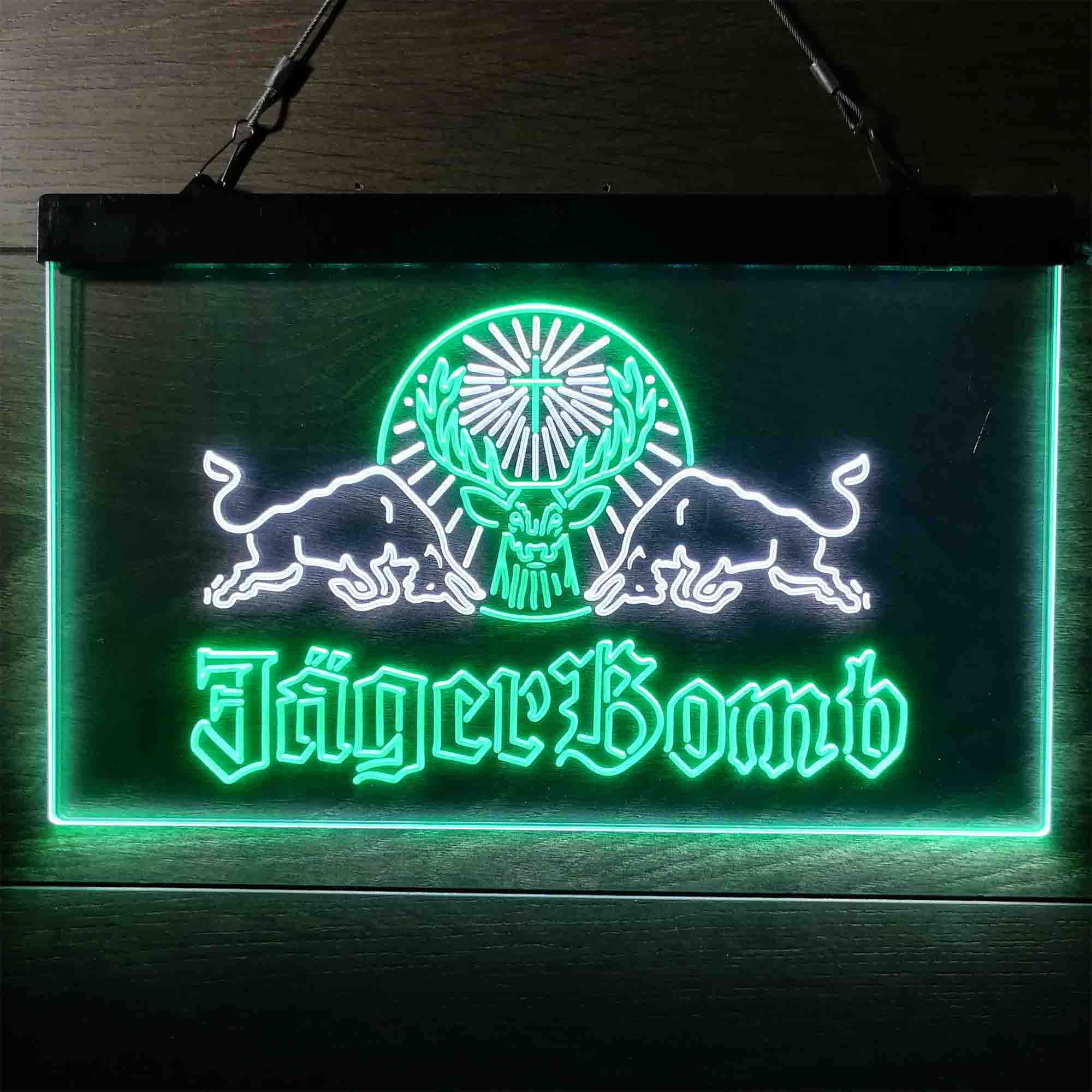 Jagerbomb Bull Shot Neon-Like LED Sign