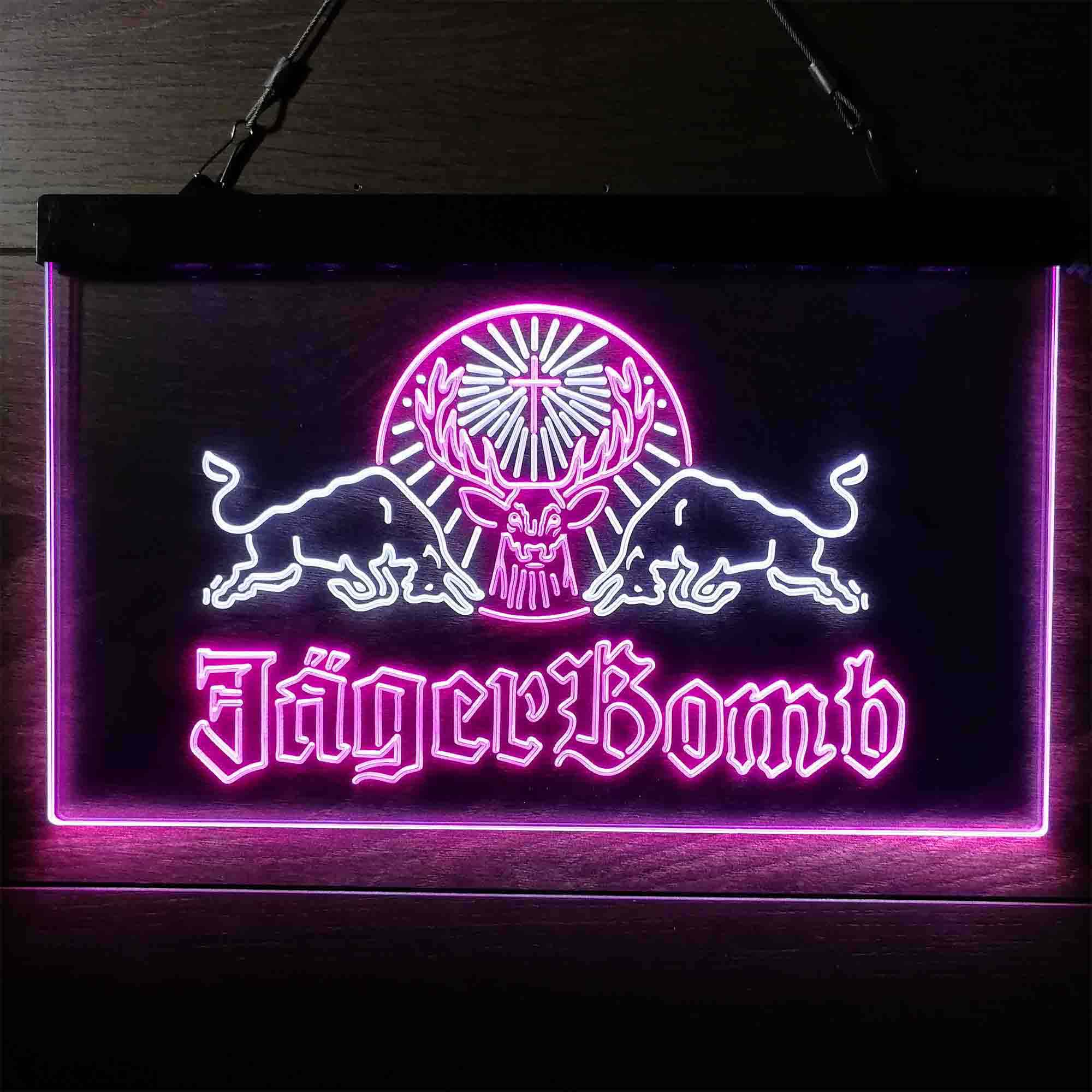 Jagerbomb Bull Shot Neon-Like LED Sign