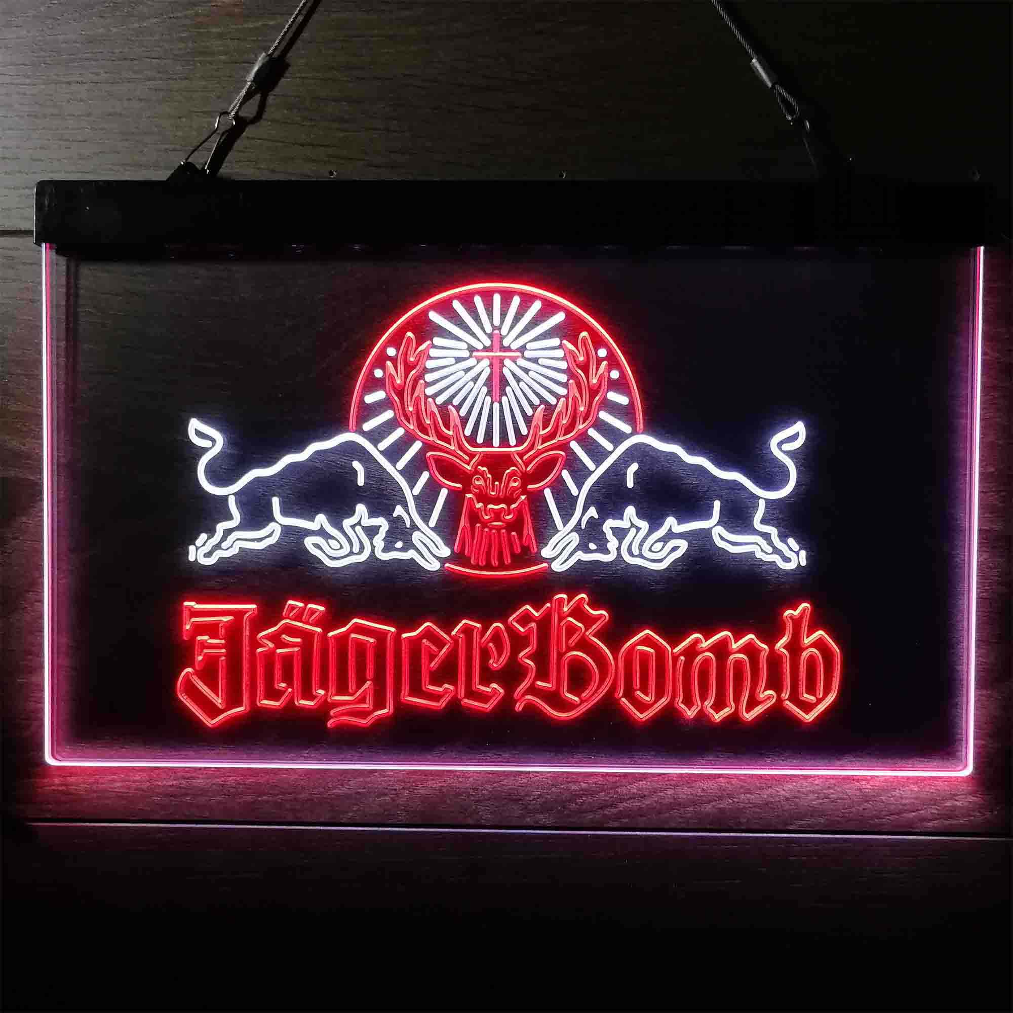 Jagerbomb Bull Shot Neon-Like LED Sign