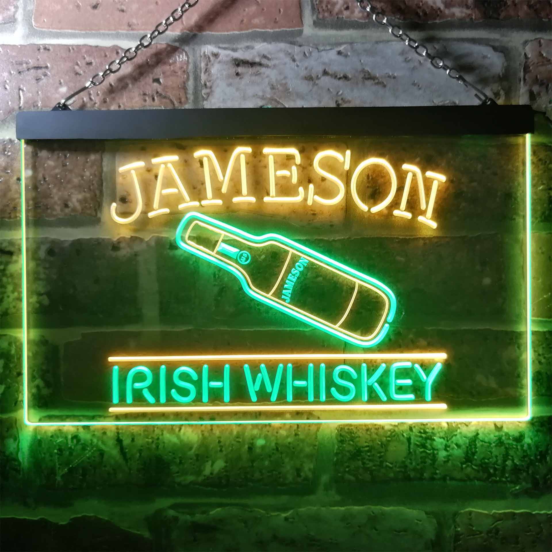 Jameson Irish Whiskey Bar Decoration Dual Color LED Neon Sign ProLedSign