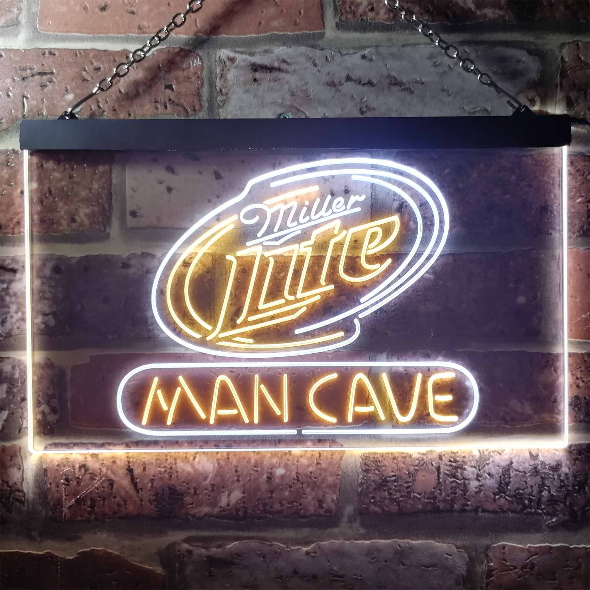 Miller Lite Man Cave Beer Bar Neon-Like LED Sign