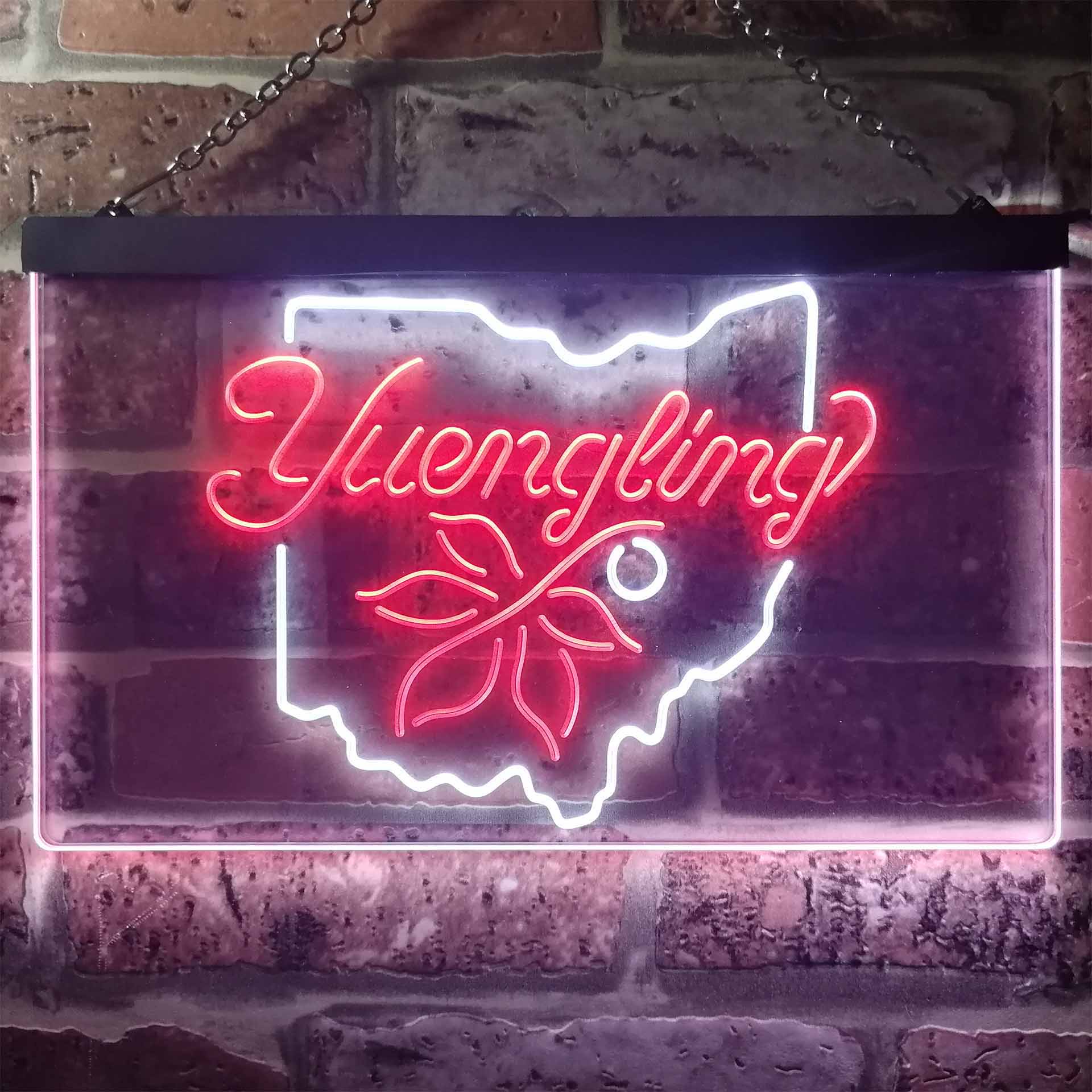 Yuengling Ohio State Buckeye Breiter Beer Dual Color LED Neon Sign ProLedSign