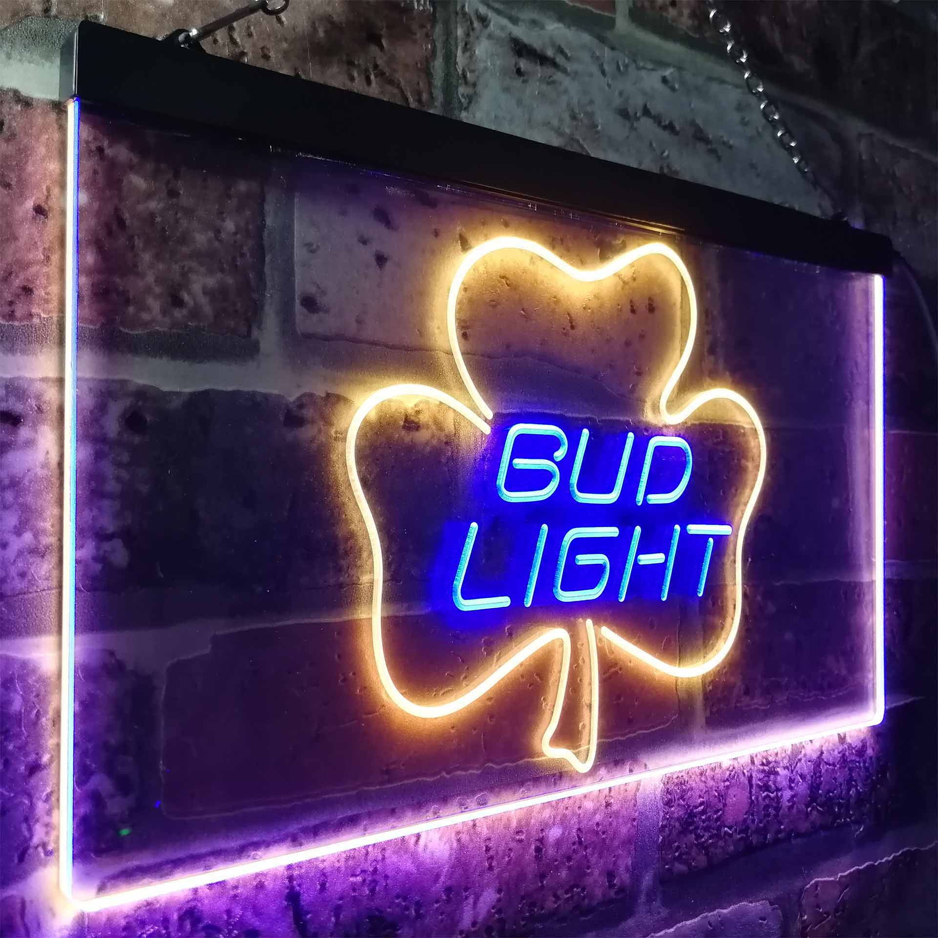 Bud Light Shamrock Beer Neon-Like LED Sign