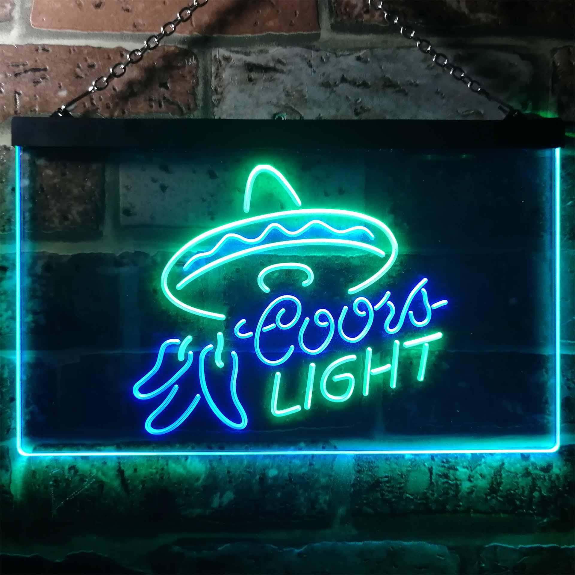 Coors Light Mexican Hat Dual Color LED Neon Sign ProLedSign