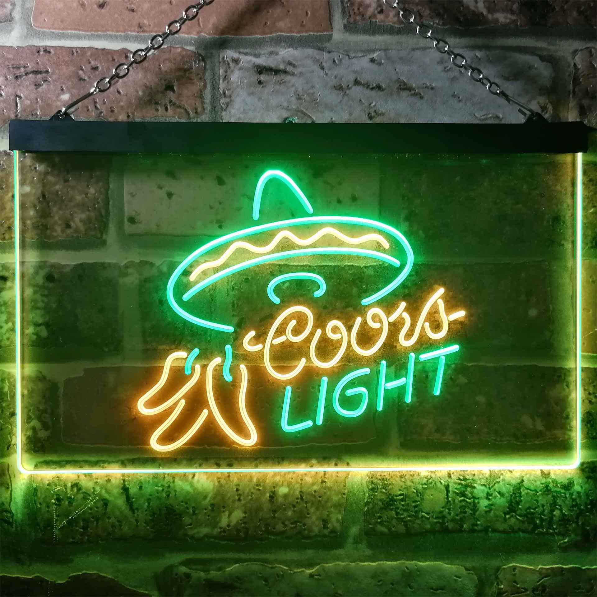 Coors Light Mexican Hat Dual Color LED Neon Sign ProLedSign