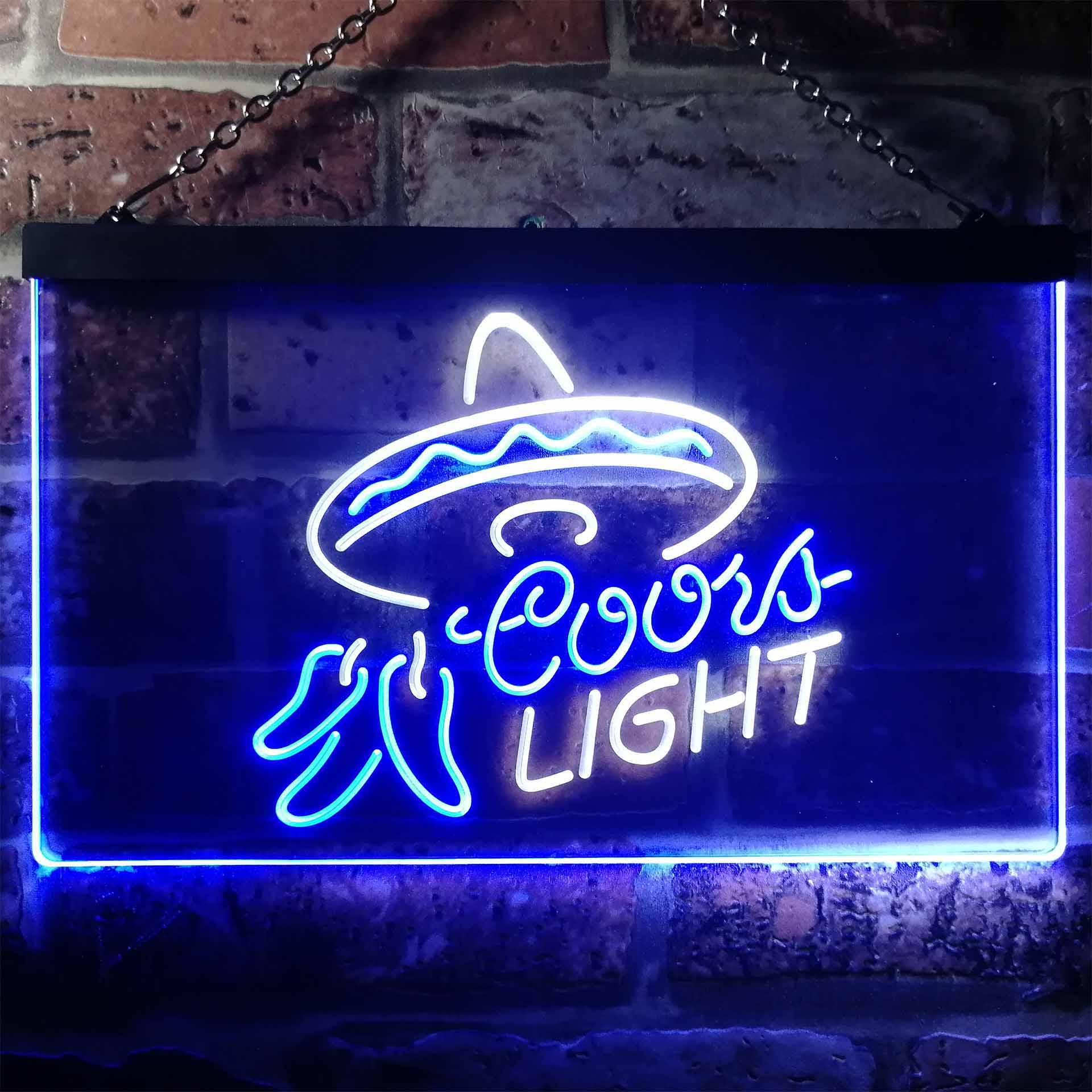 Coors Light Mexican Hat Dual Color LED Neon Sign ProLedSign