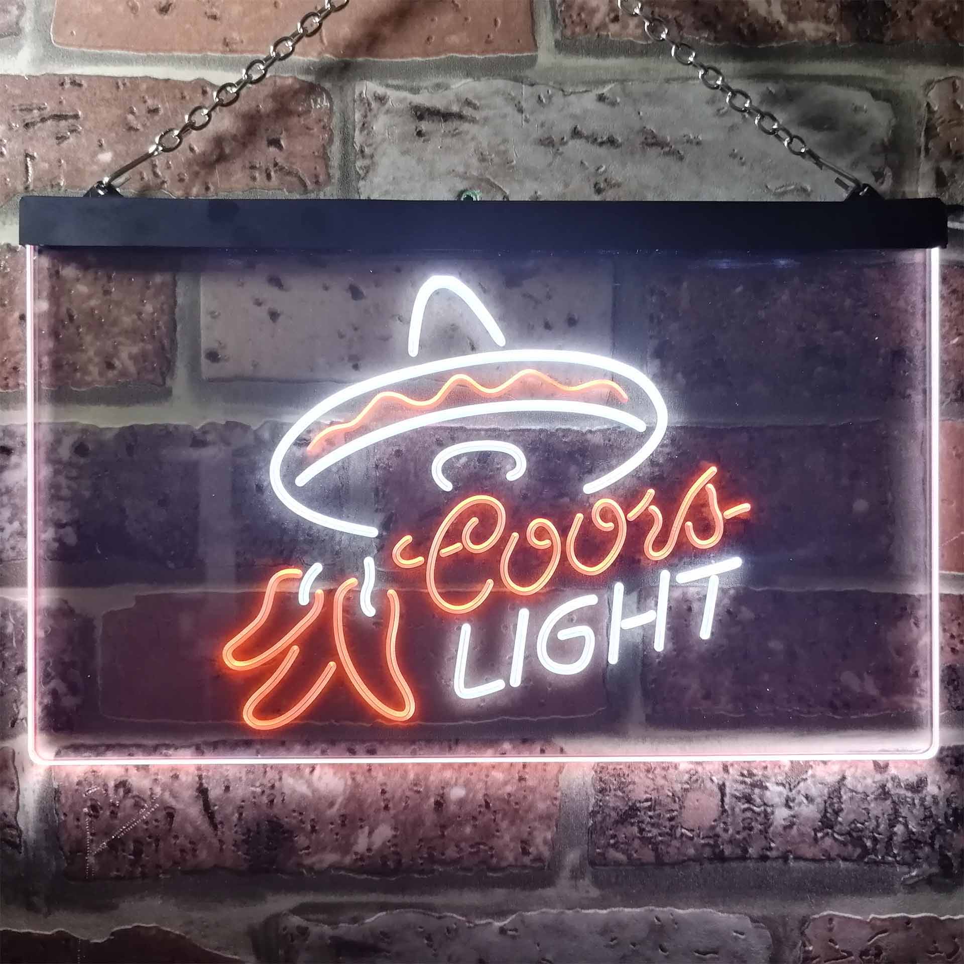 Coors Light Mexican Hat Dual Color LED Neon Sign ProLedSign