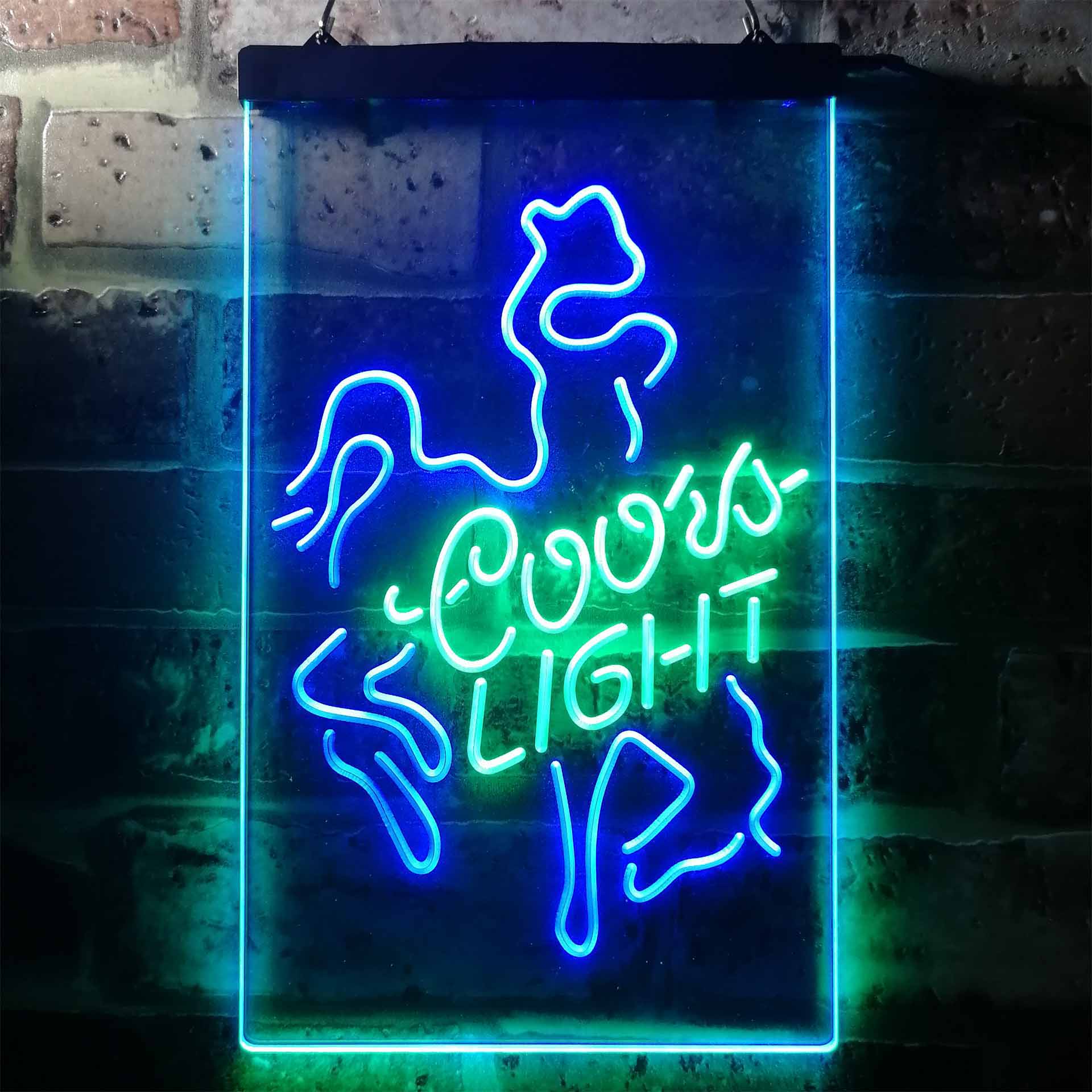 Coors Light Horse Riding Dual Color LED Neon Sign ProLedSign