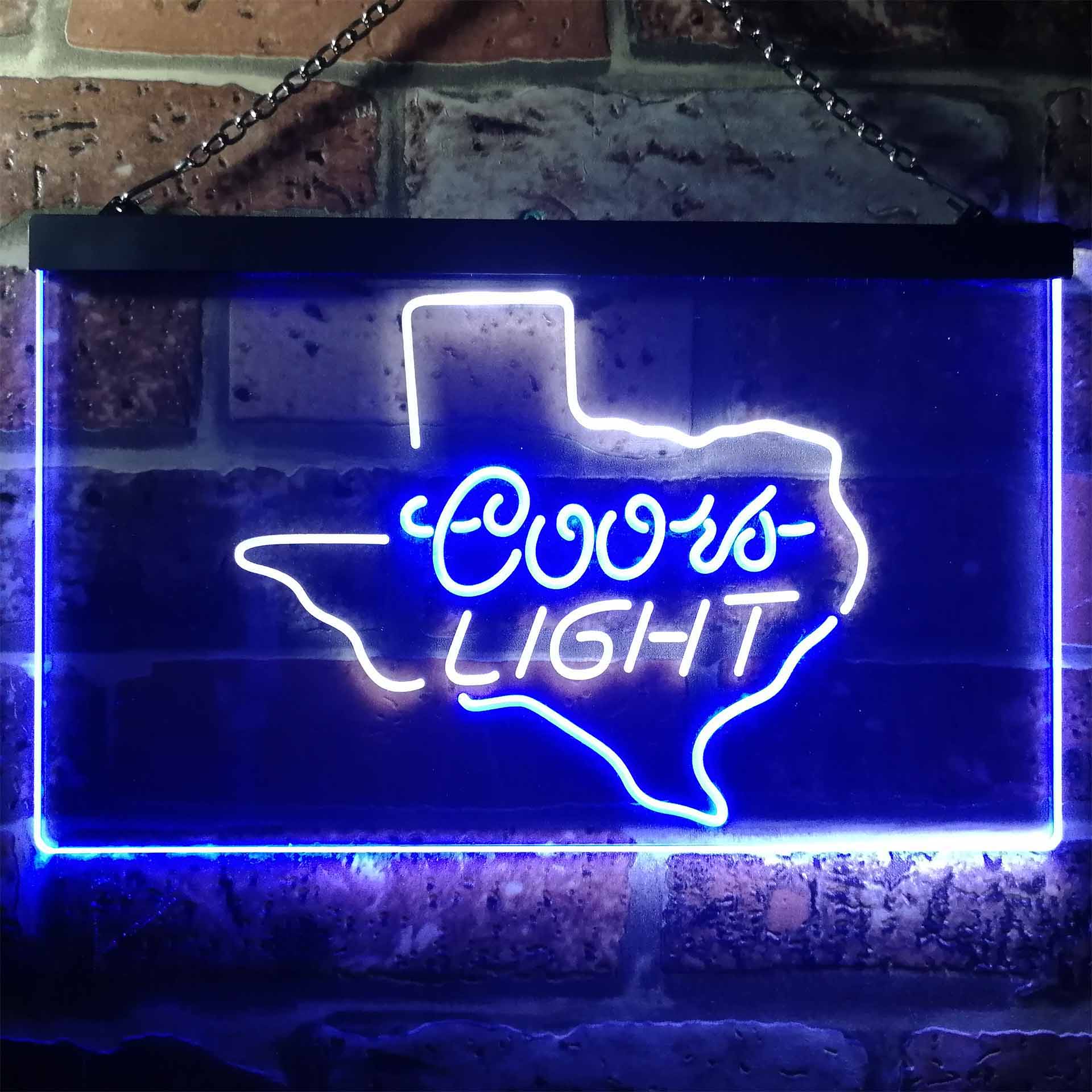Coors Light Texas Dual Color LED Neon Sign ProLedSign