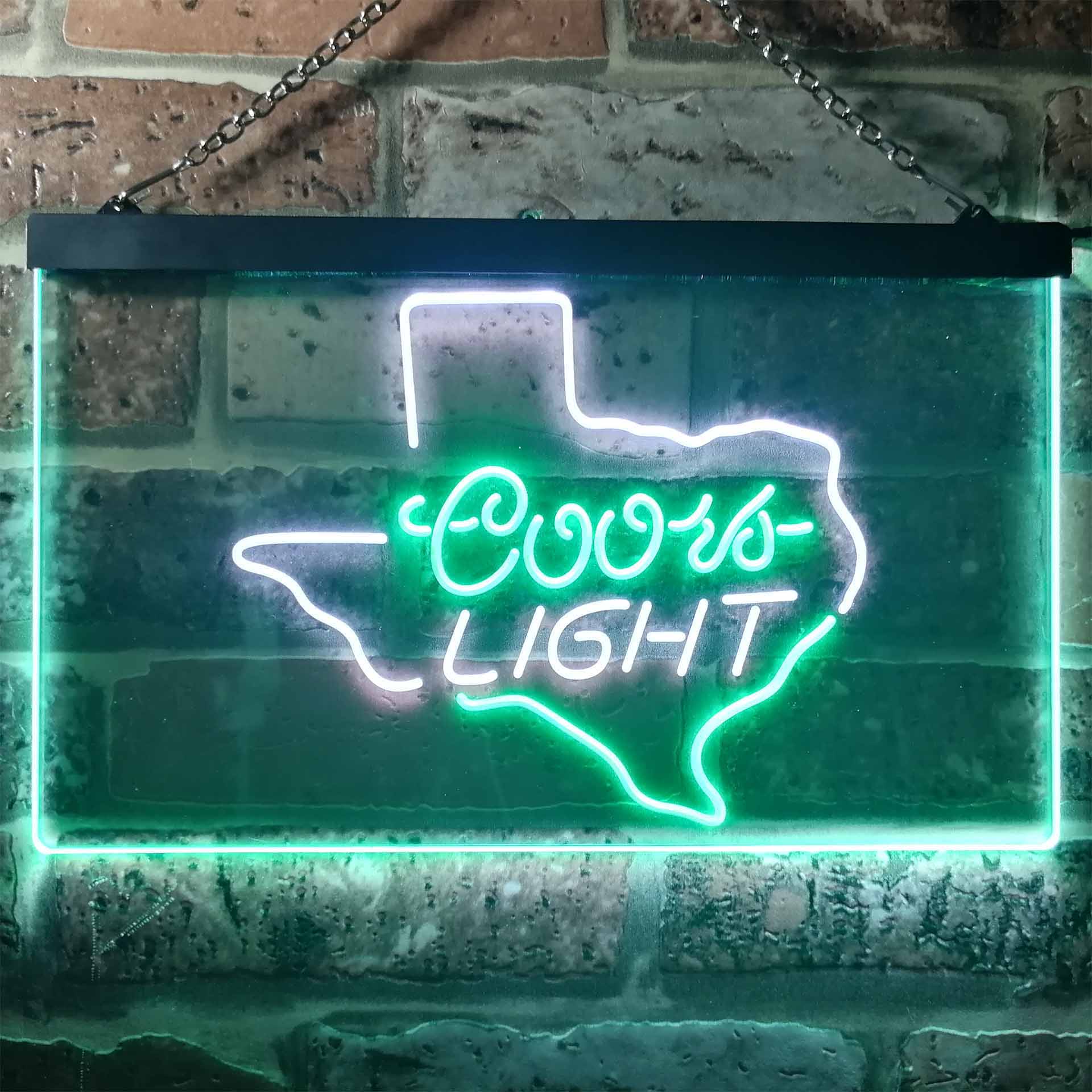 Coors Light Texas Dual Color LED Neon Sign ProLedSign